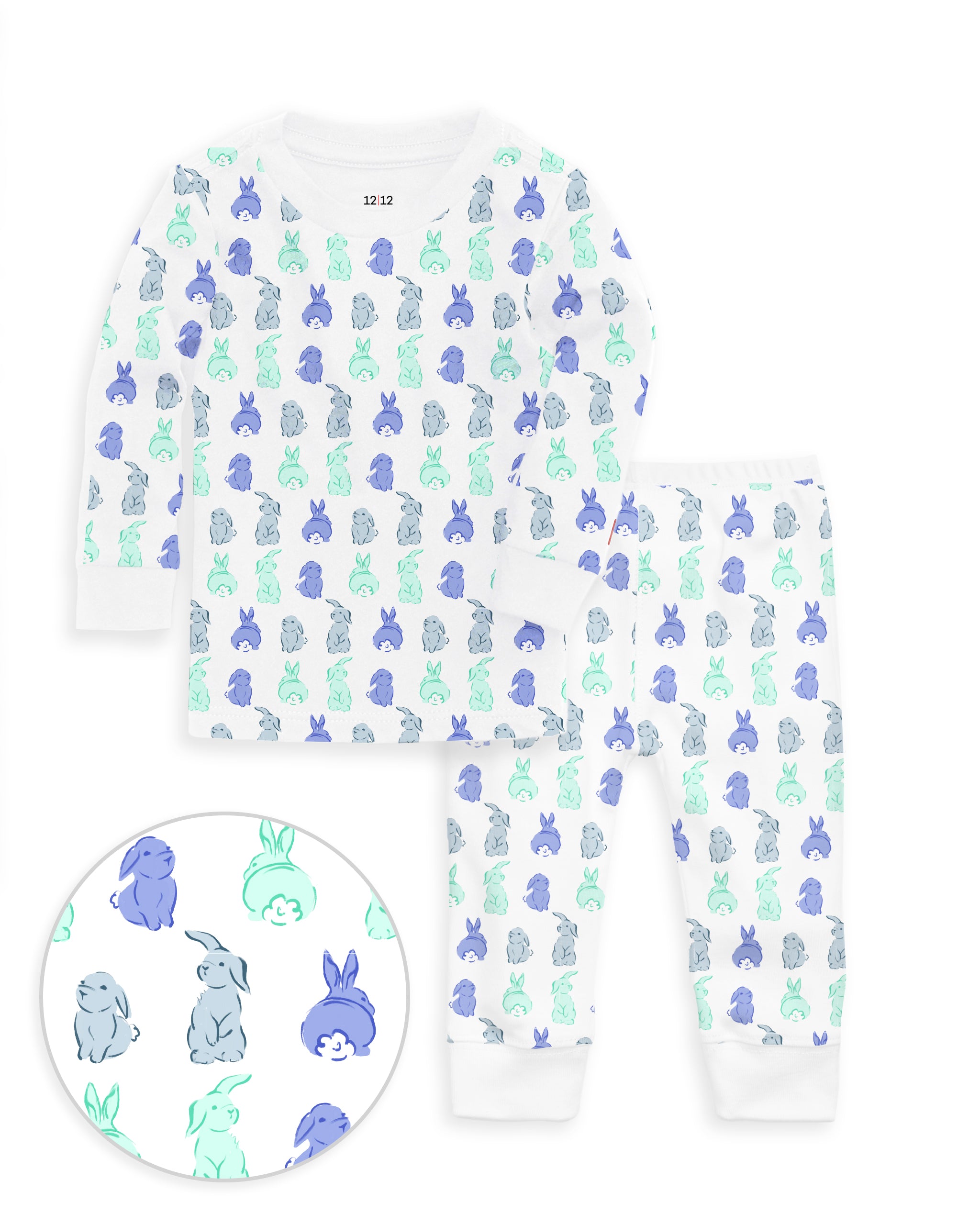 The Organic Long Sleeve Pajama Set [Bunny Tails]