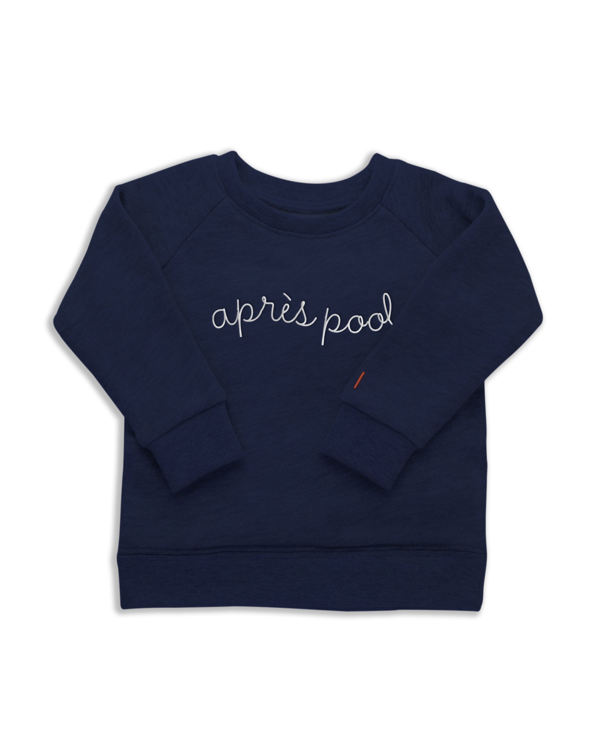 The Organic Embroidered Pullover Sweatshirt [Navy Apres Pool]