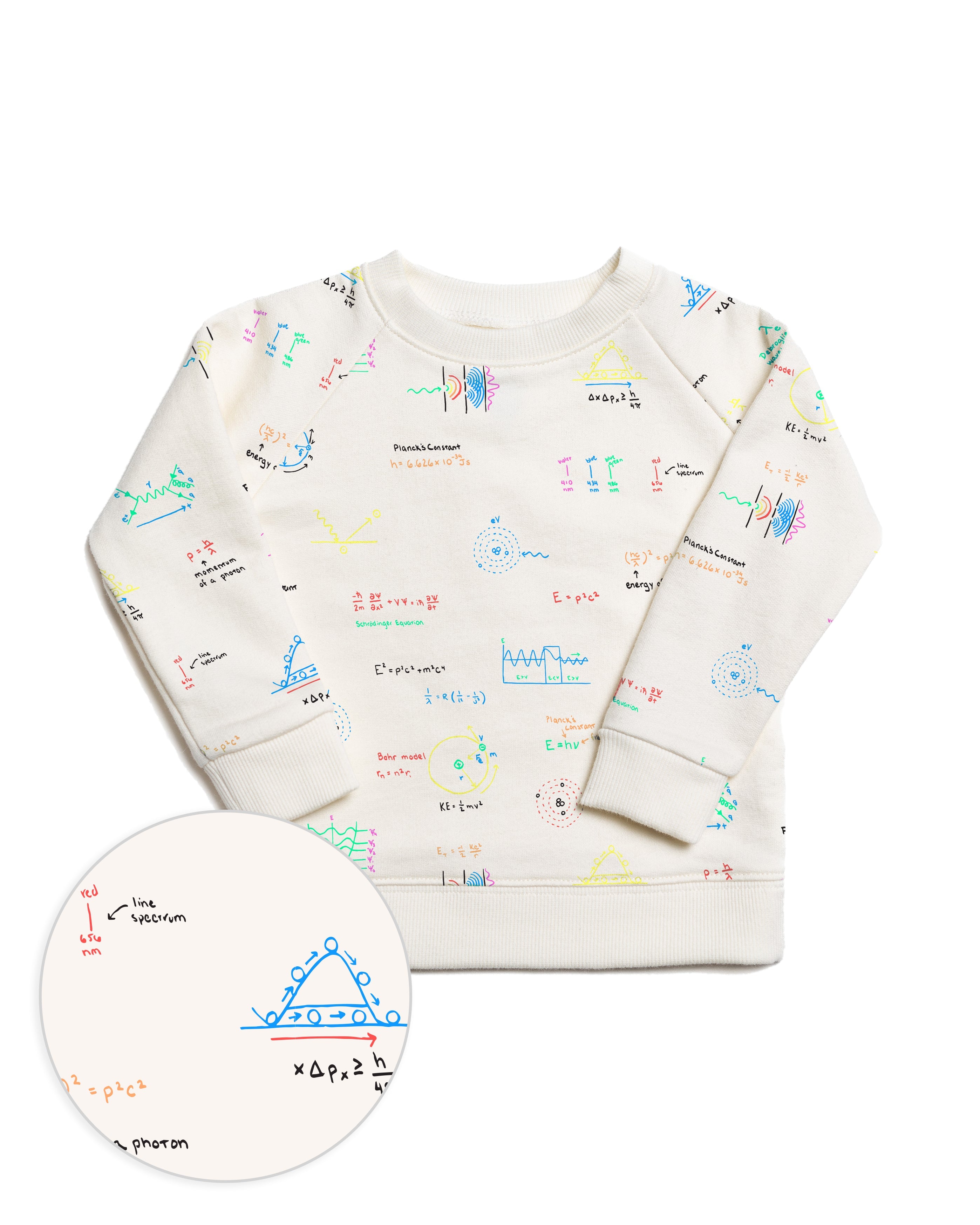 The Organic Printed Pullover Sweatshirt [Cream Neon Quantum]
