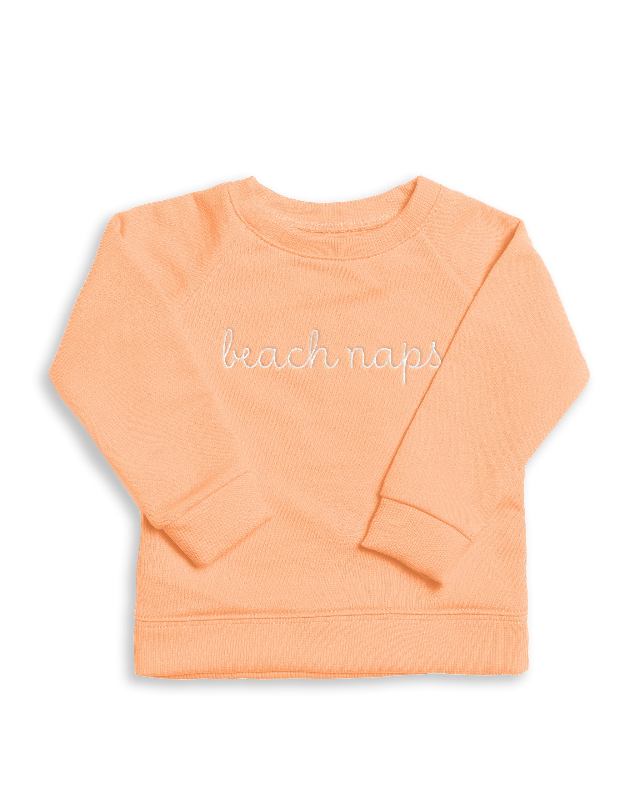 The Organic Embroidered Pullover Sweatshirt [Orange Burst Blue Beach Naps]