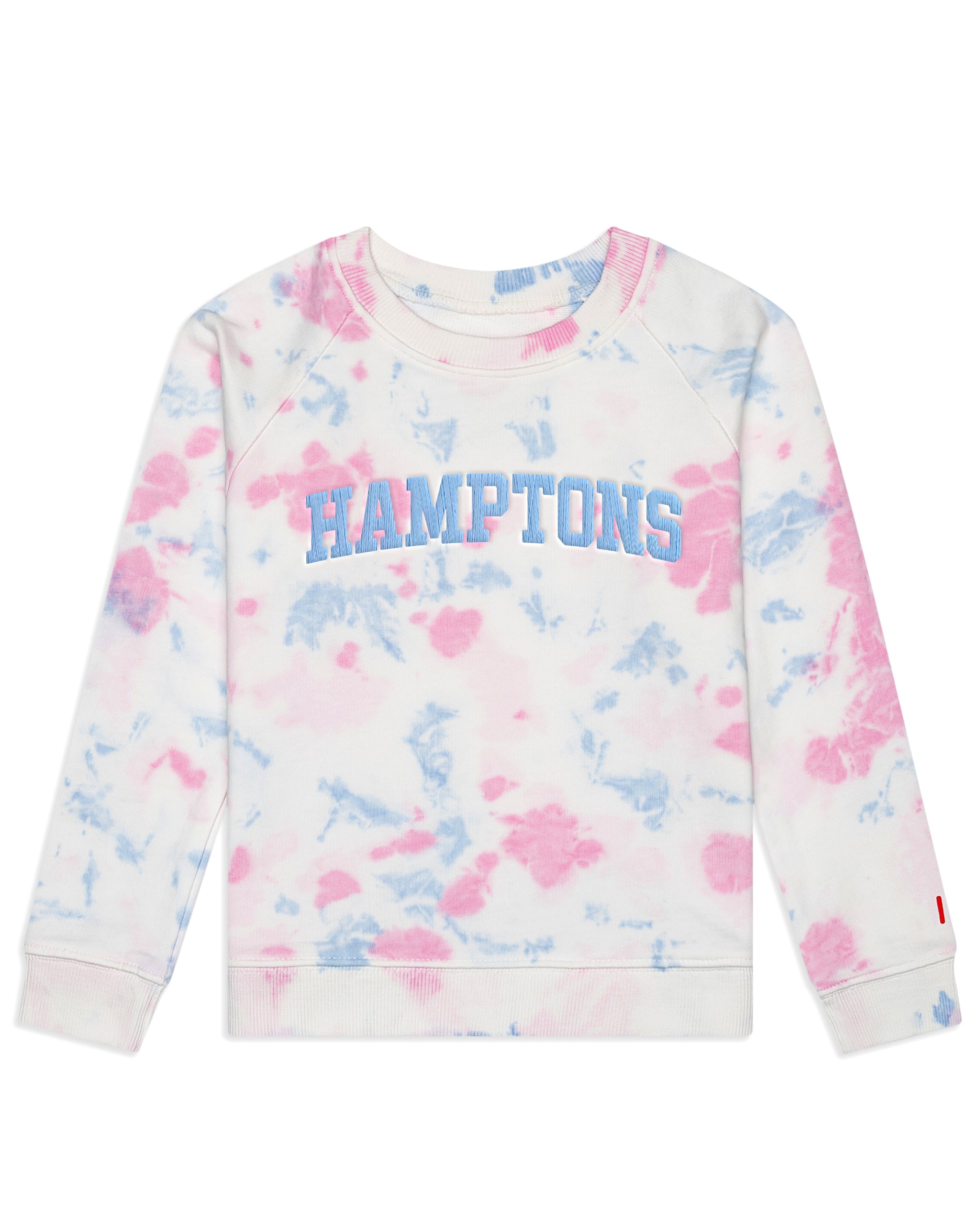 The Organic Embroidered Pullover Sweatshirt [Pastel Marble Hamptons]
