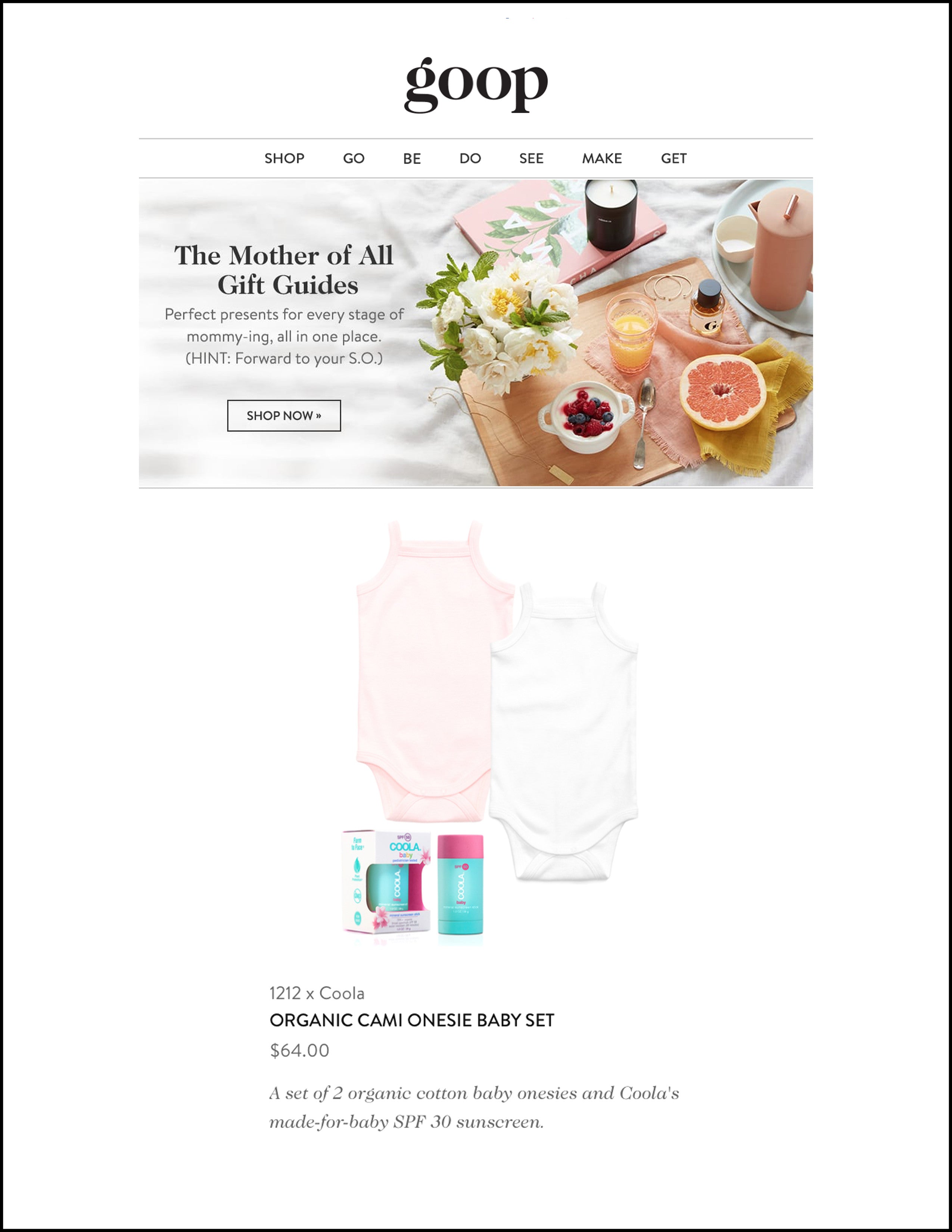 goop Mother's Day Gift Guide