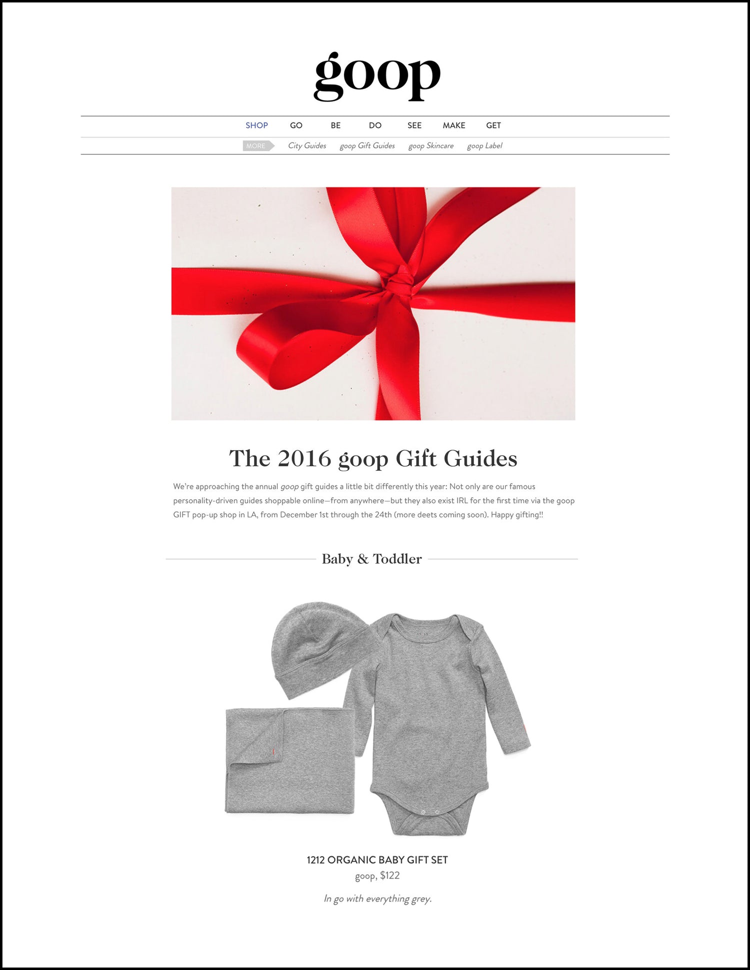 goop 2016 Holiday Gift Guide