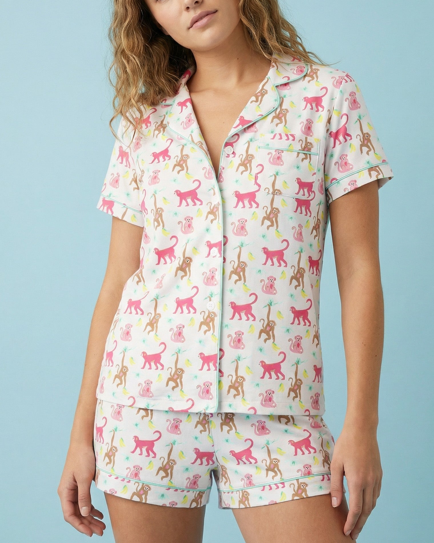 Organic Polo Pajama Set With Shorts