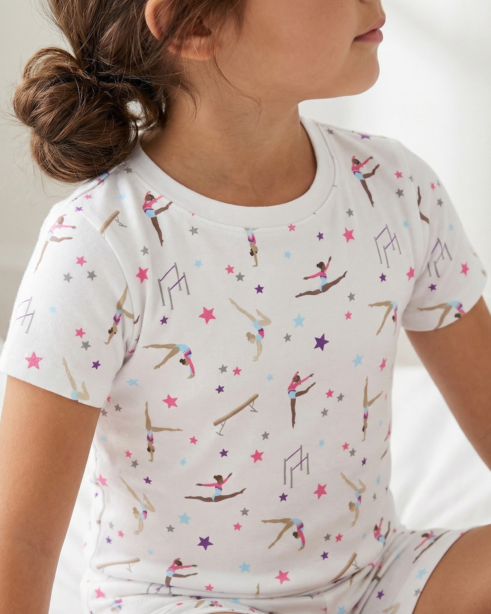 The Organic Short Sleeve Pajama Set [Gymnastics]