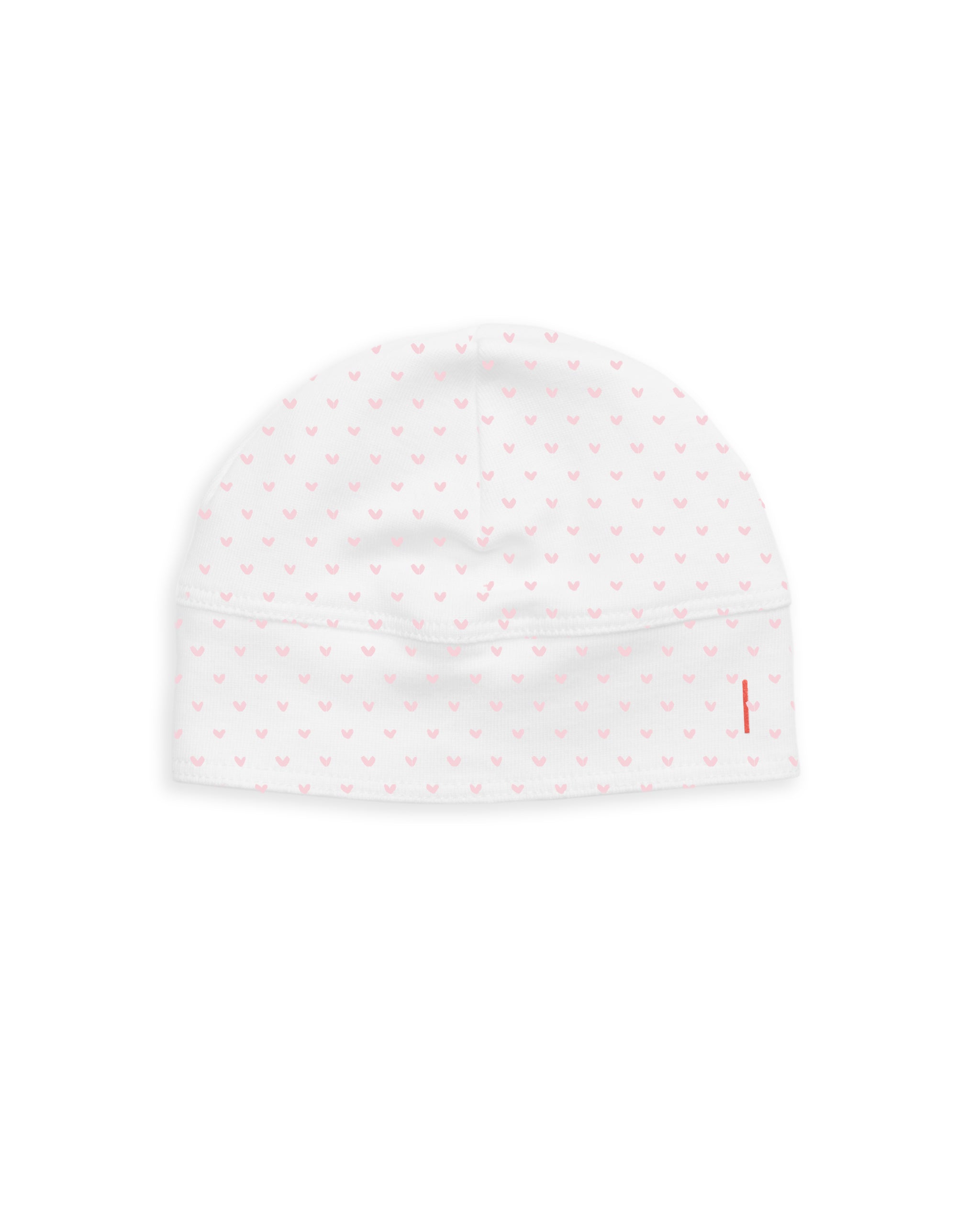 The Organic Baby Hat [Pink Tiny Hearts]