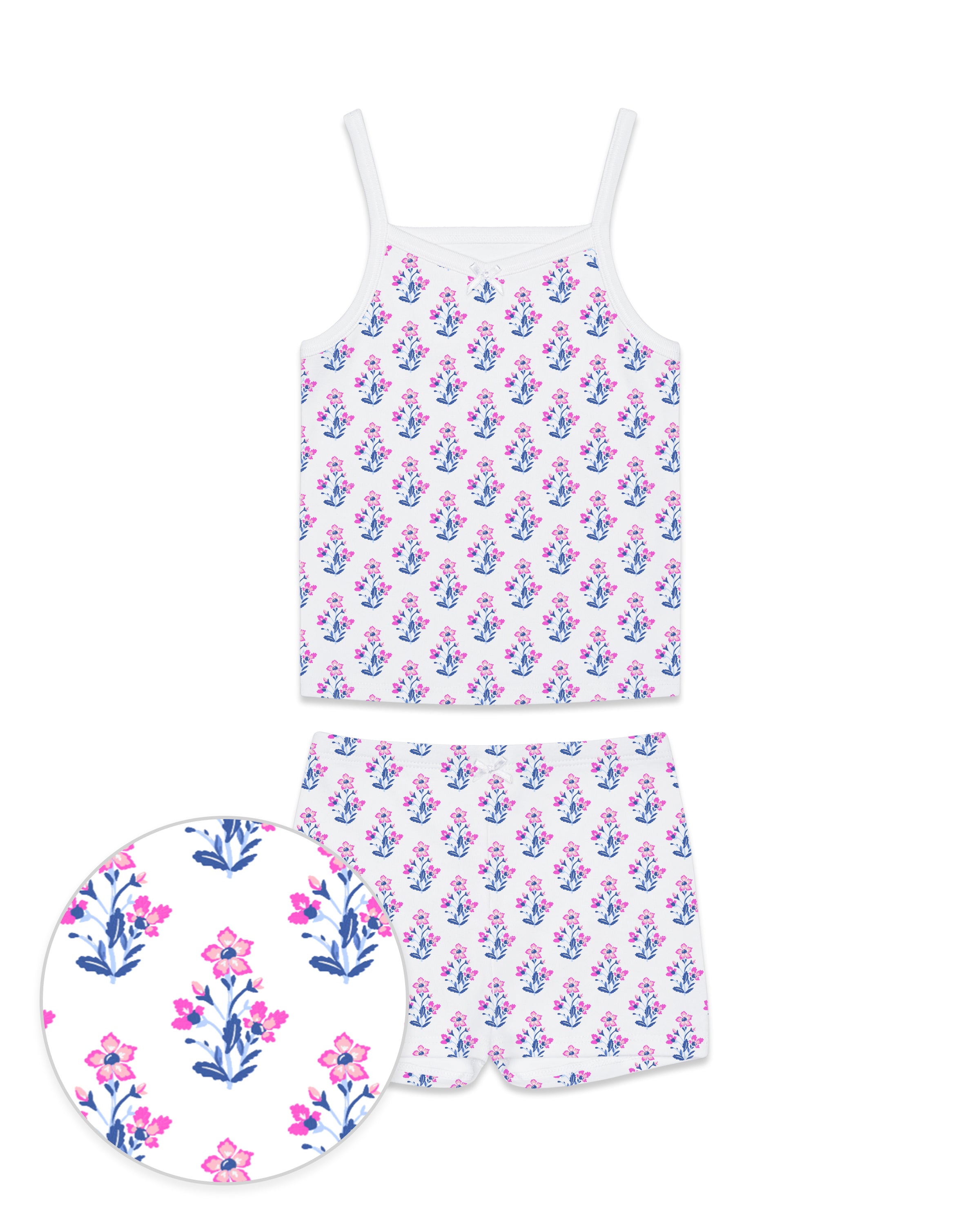 The Organic Cami and Short Set [Block Floral]