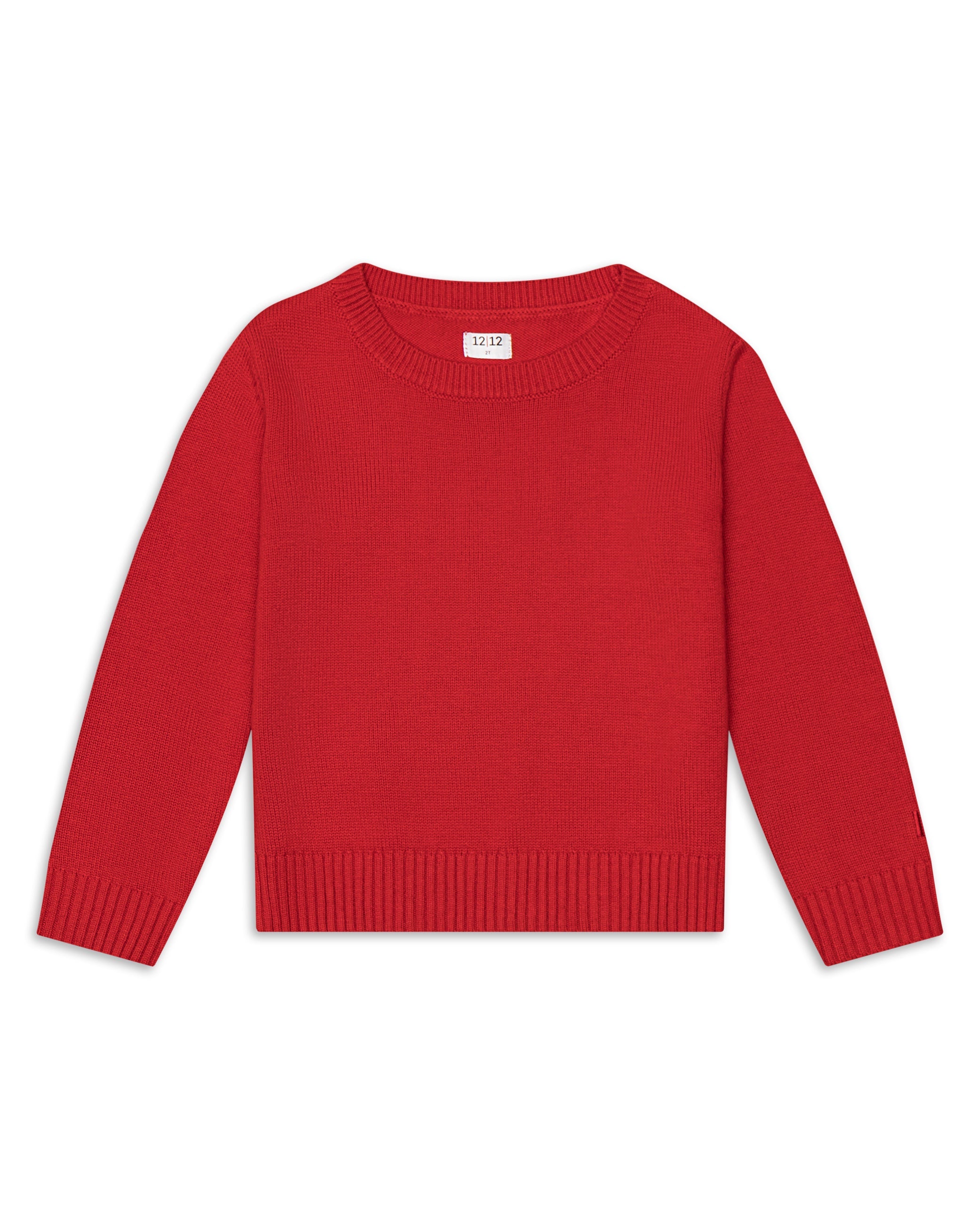 The Organic Crew Neck Sweater [Candy Red]