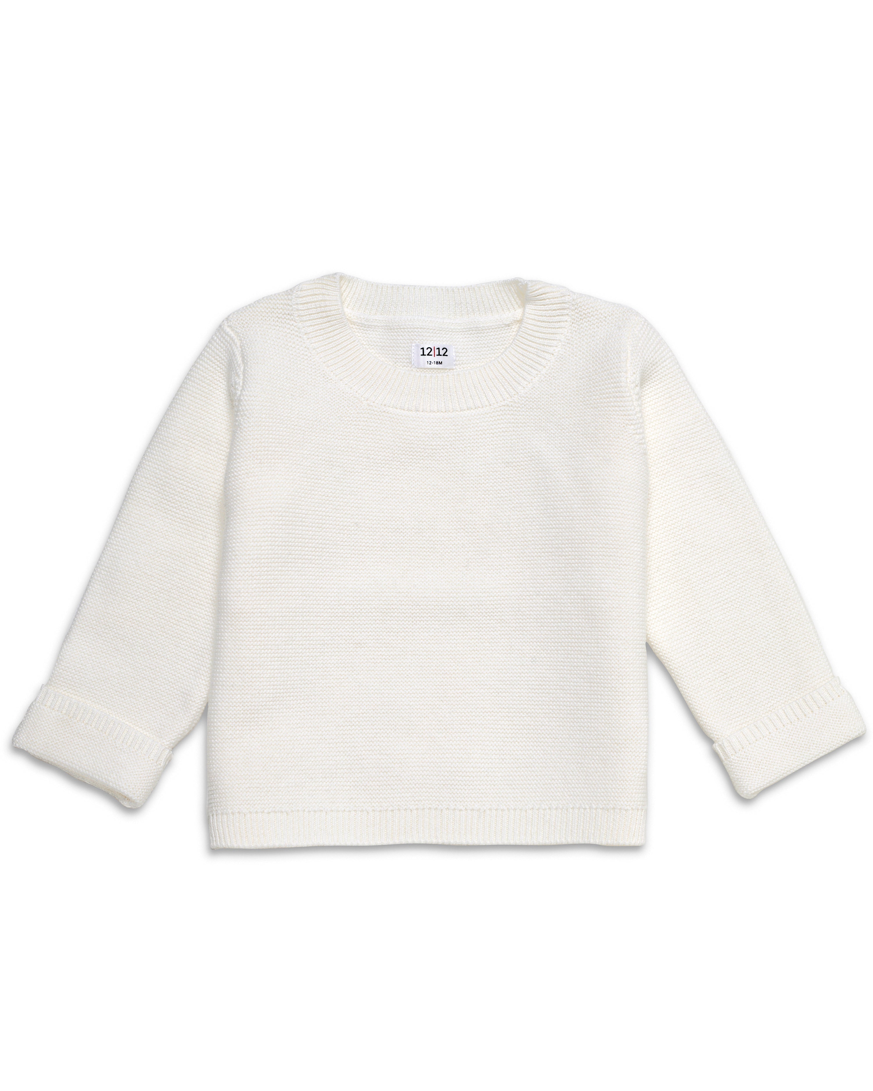 The Organic Garter Stitch Sweater [Cream]