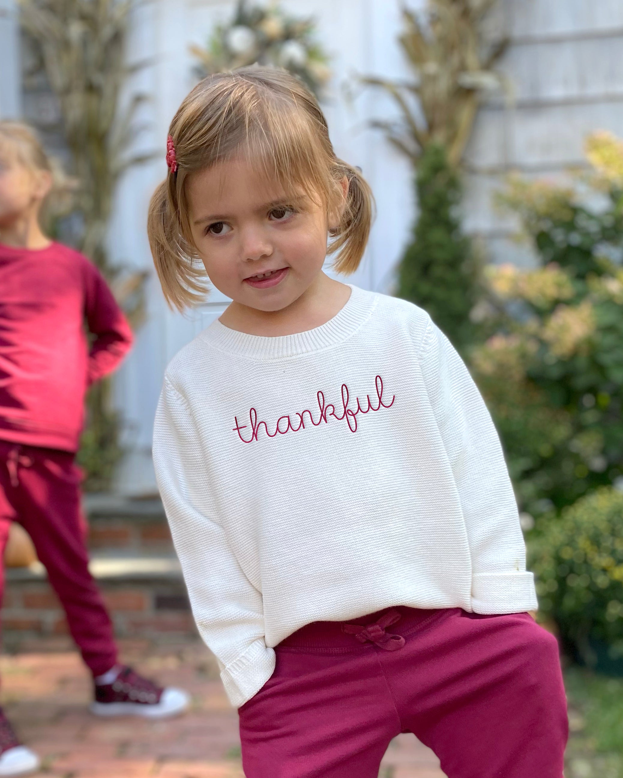 The Organic Garter Stitch Sweater [Cream Thankful]