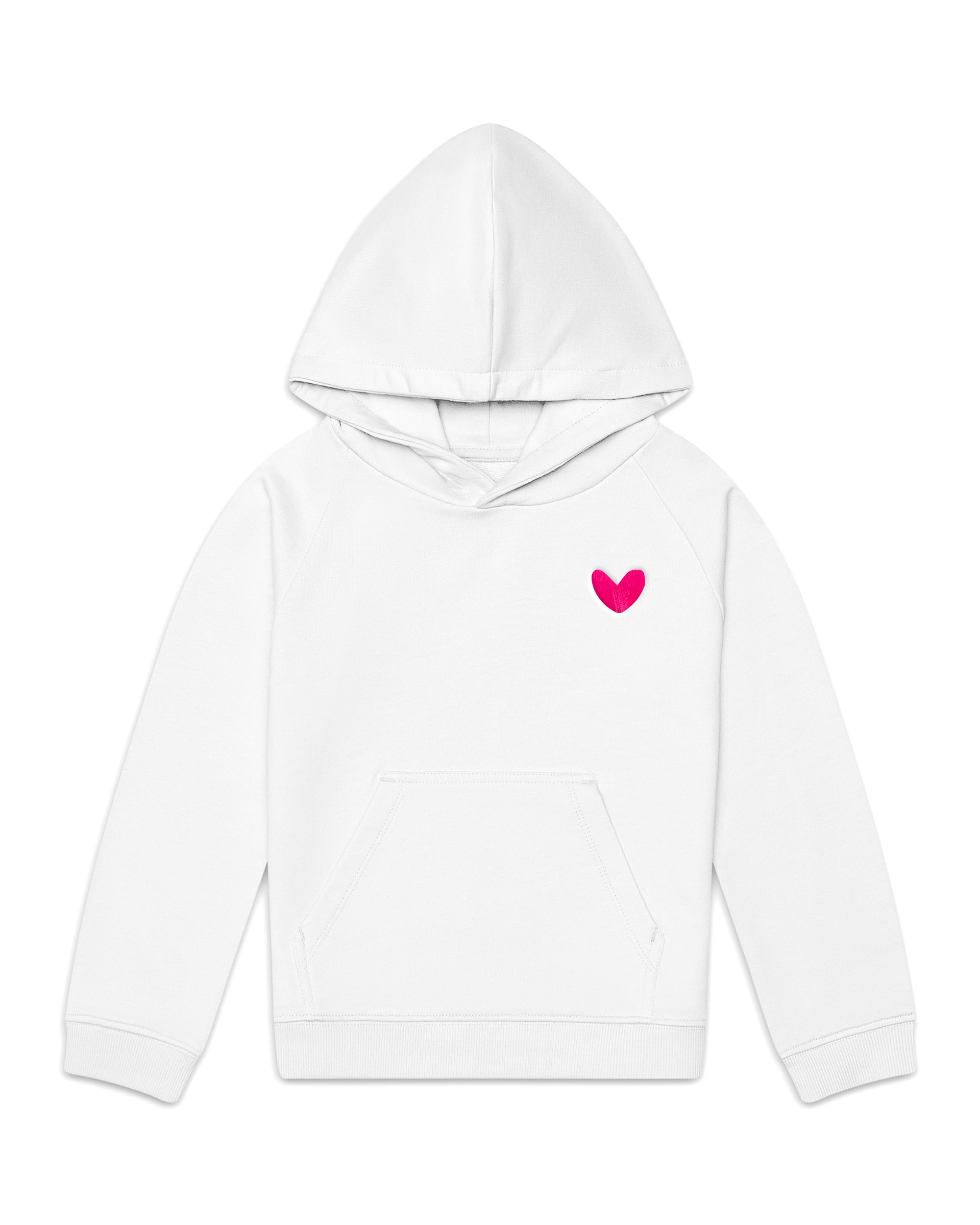 The Organic Hoodie Sweatshirt [White with Heart]