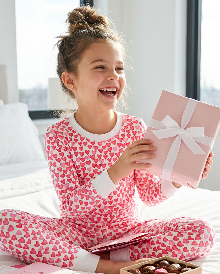 The Organic Long Sleeve Pajama Set [Sweethearts]