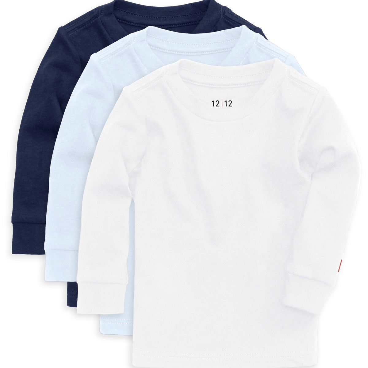 Boys SweaT-Shirt Pack Of 2 12-18M / Grey & Navy / Long Sleeves