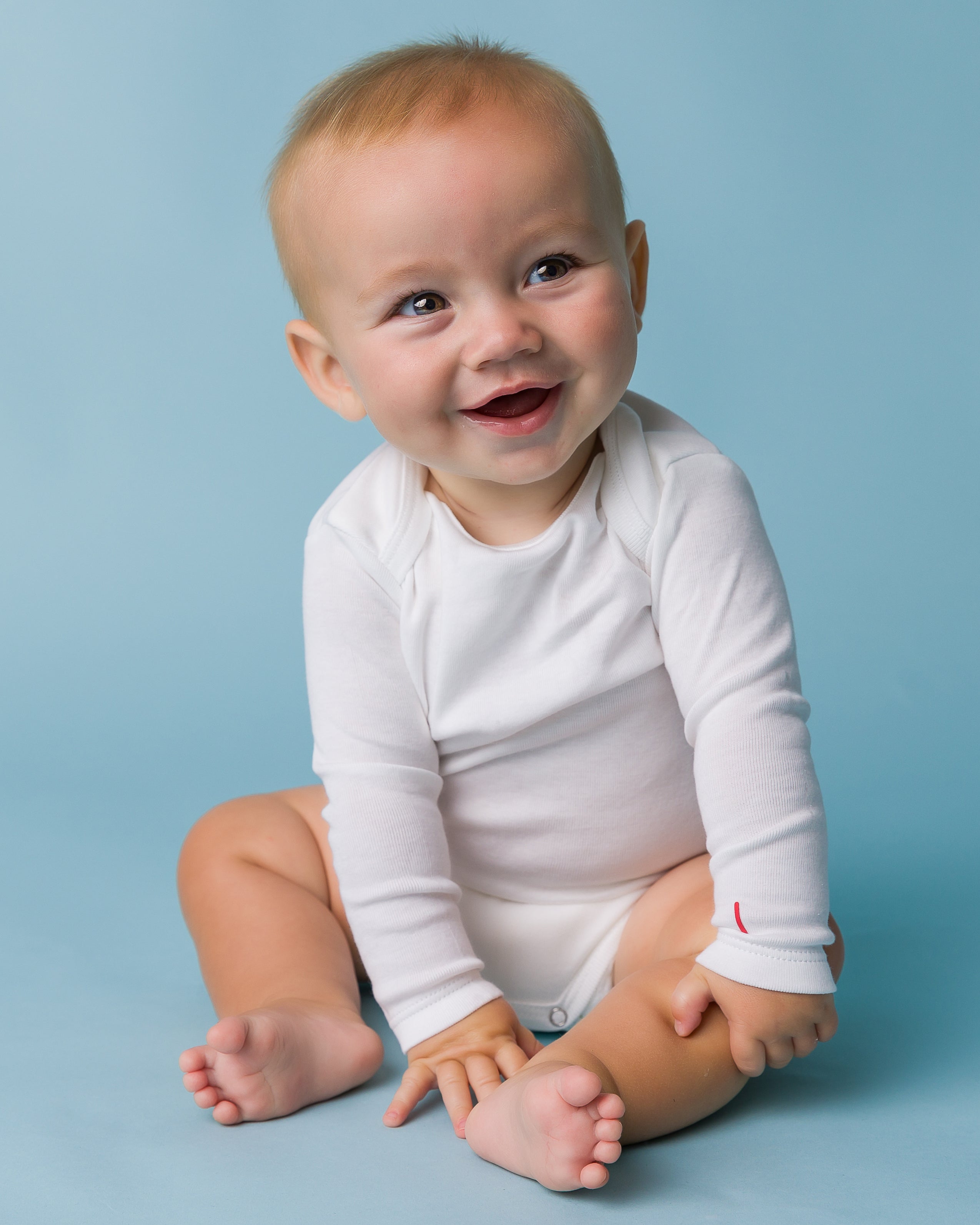 The Organic Long Sleeve Onesie #color_White