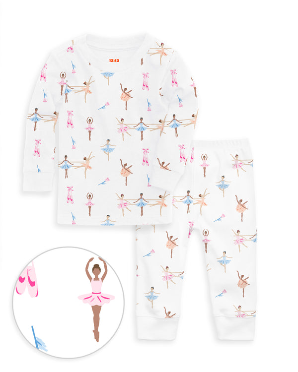 The Organic Long Sleeve Pajama Set [Ballet]