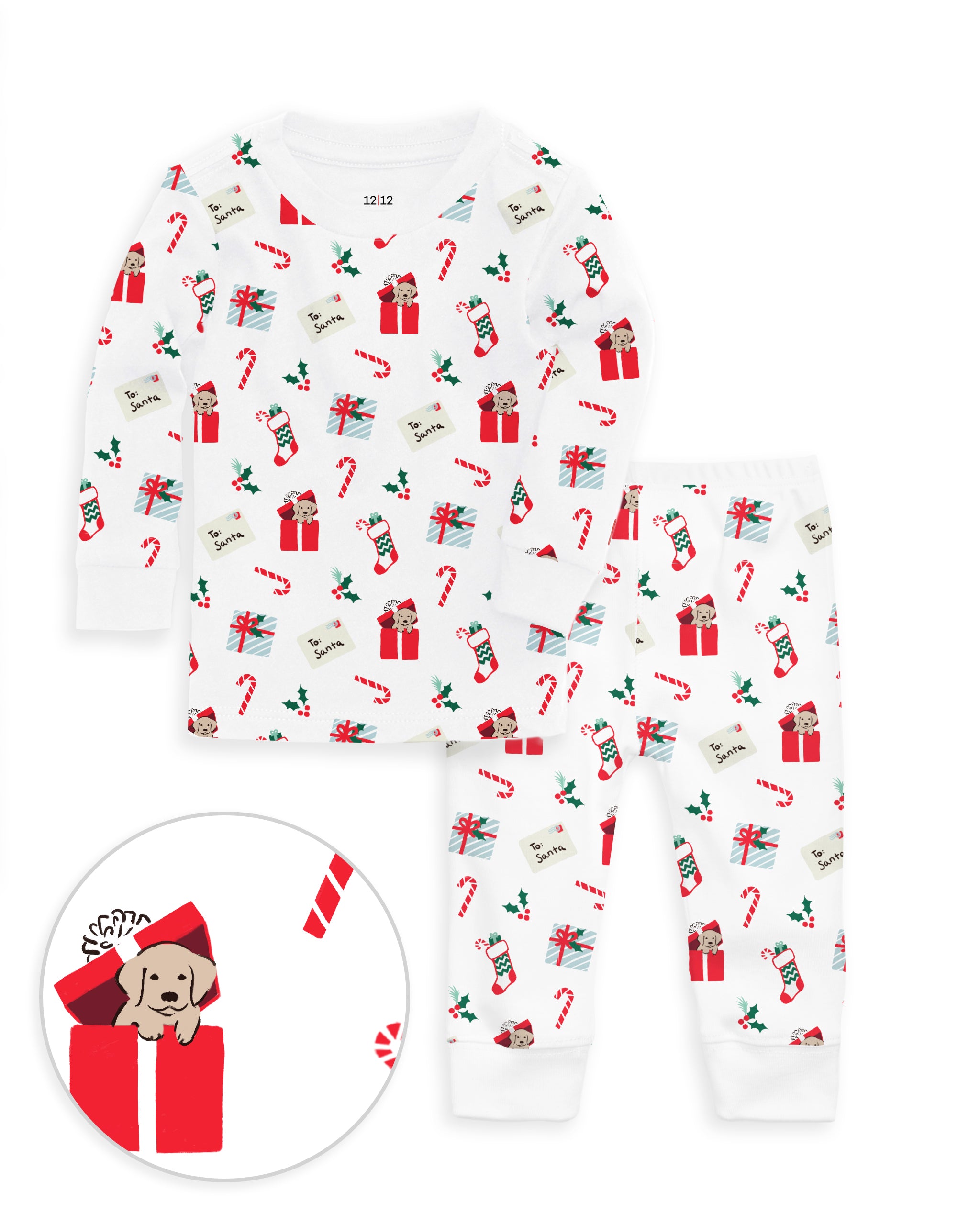 The Organic Long Sleeve Pajama Set [Dear Santa I Want a Puppy]