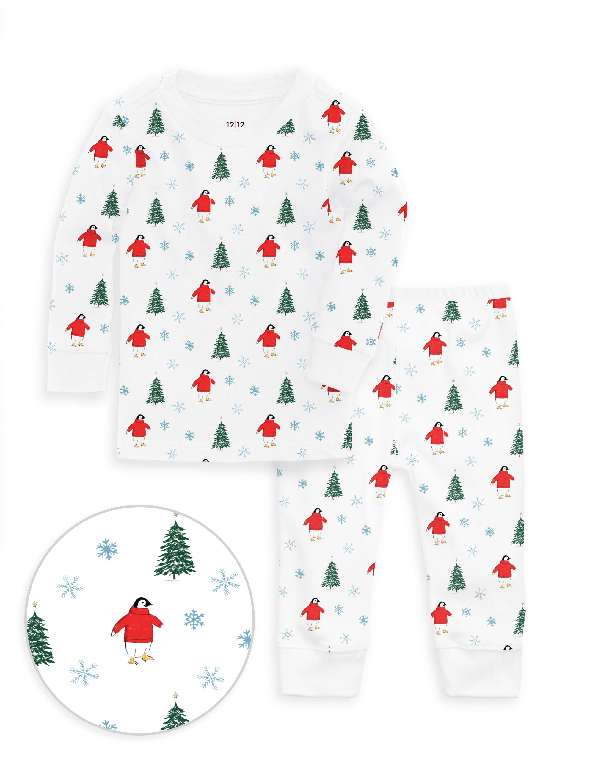 The Organic Long Sleeve Pajama Set [Penguin Wonderland]