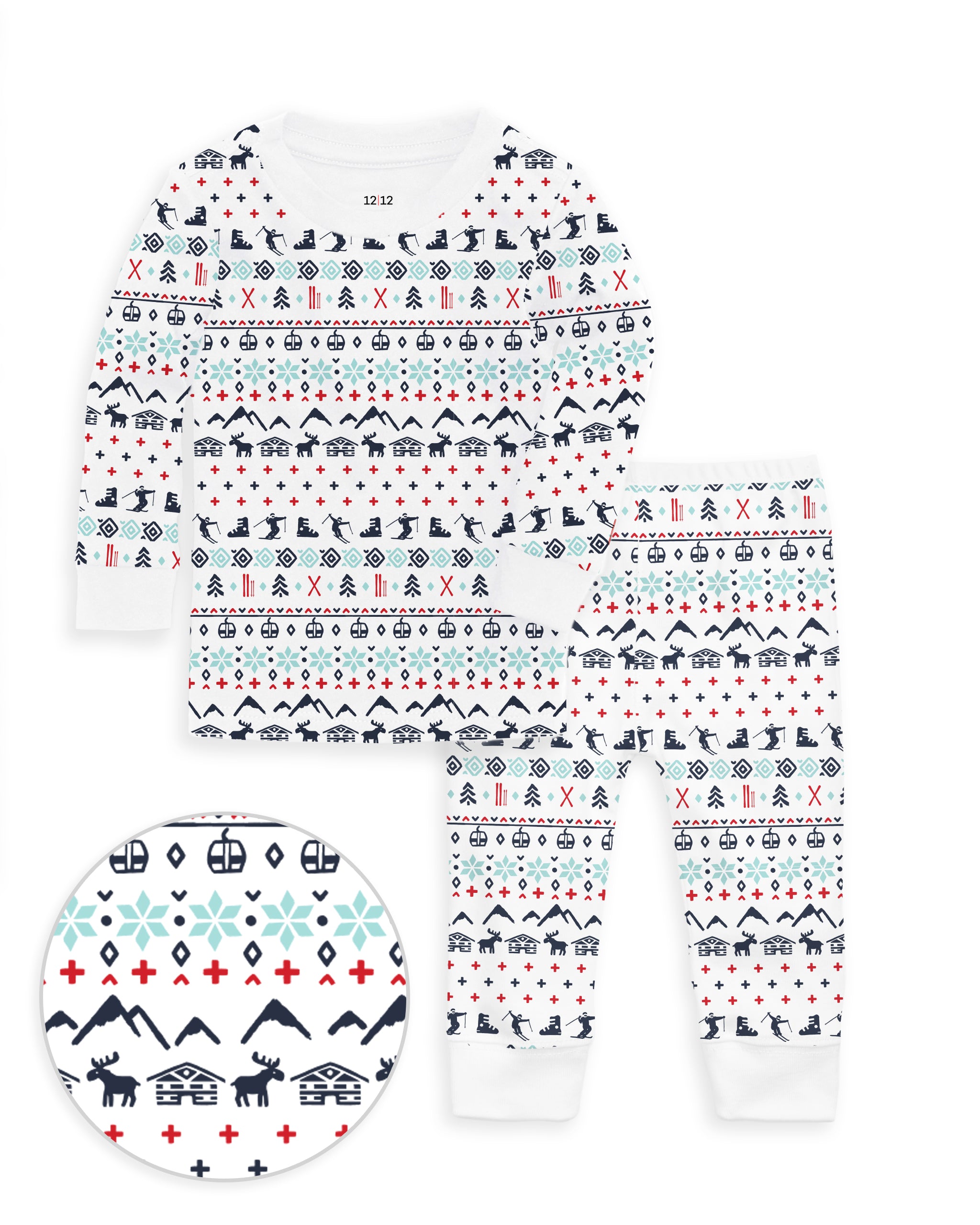 The Organic Long Sleeve Pajama Set [Ski Club]