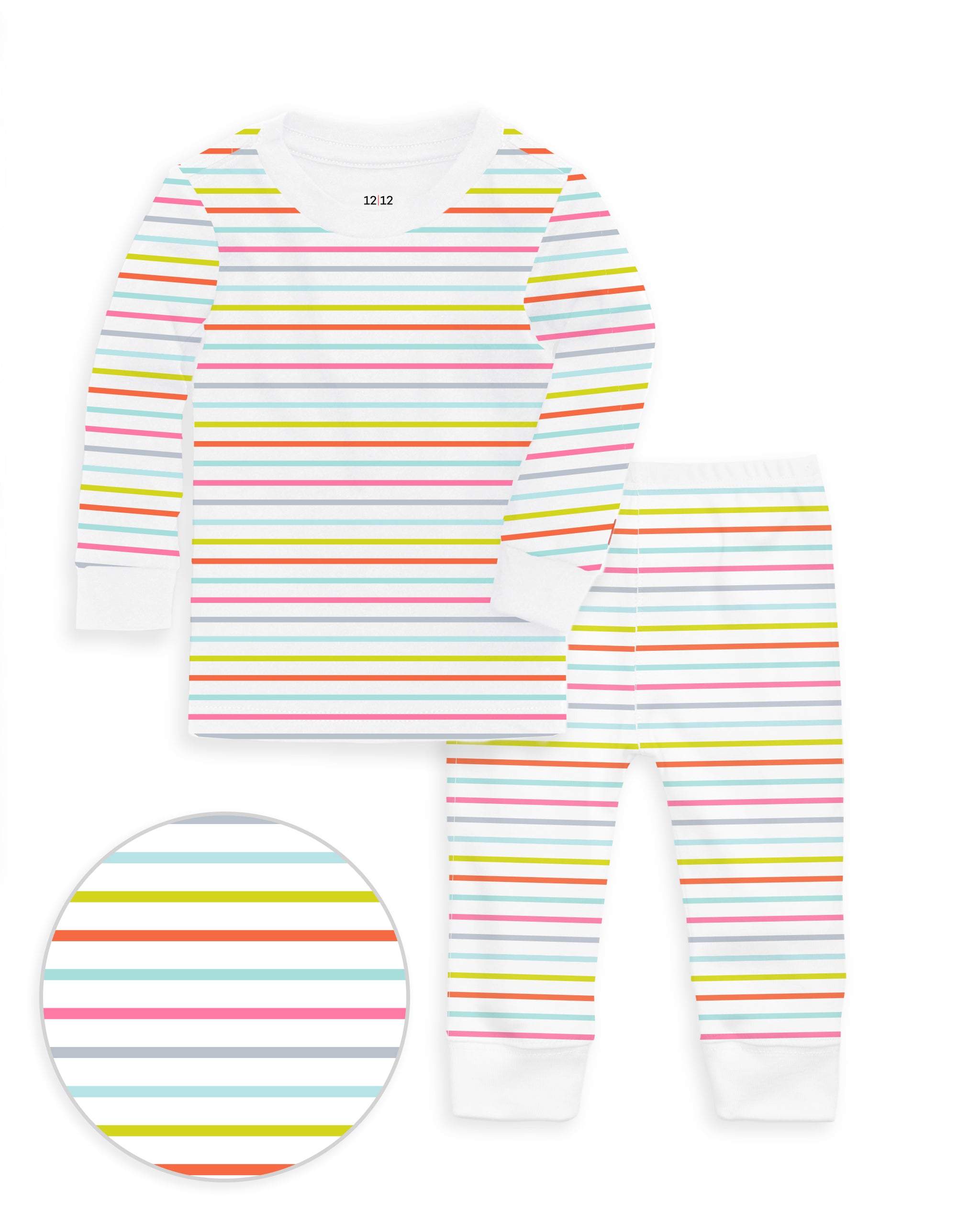 The Organic Long Sleeve Pajama Set [Sydney Stripe]