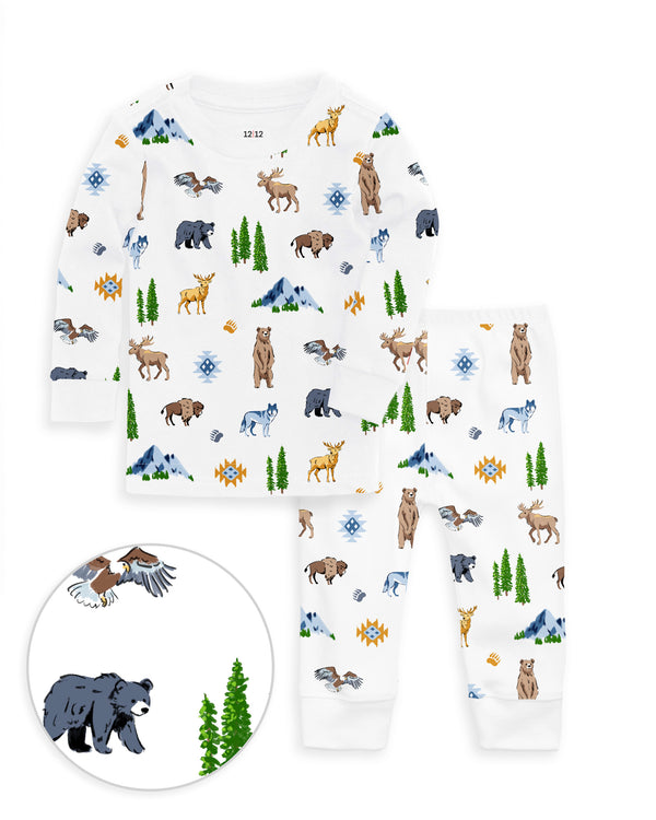The Organic Long Sleeve Pajama Set [Yellowstone]