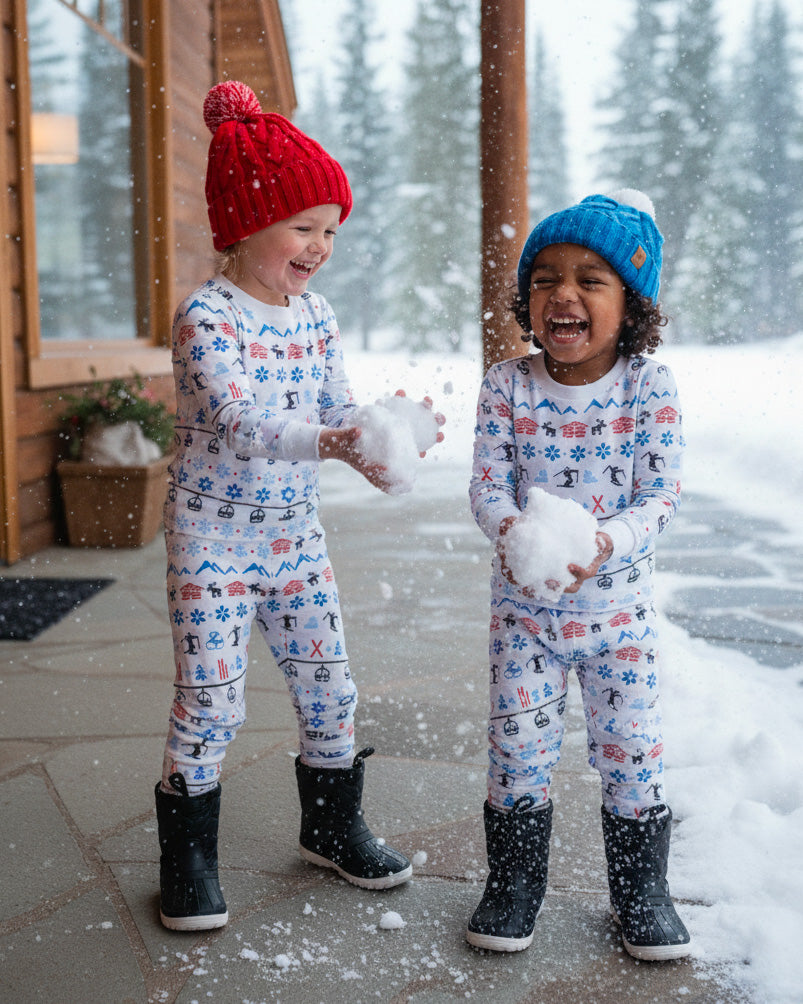 The Organic Long Sleeve Pajama Set [Alpine Ski]