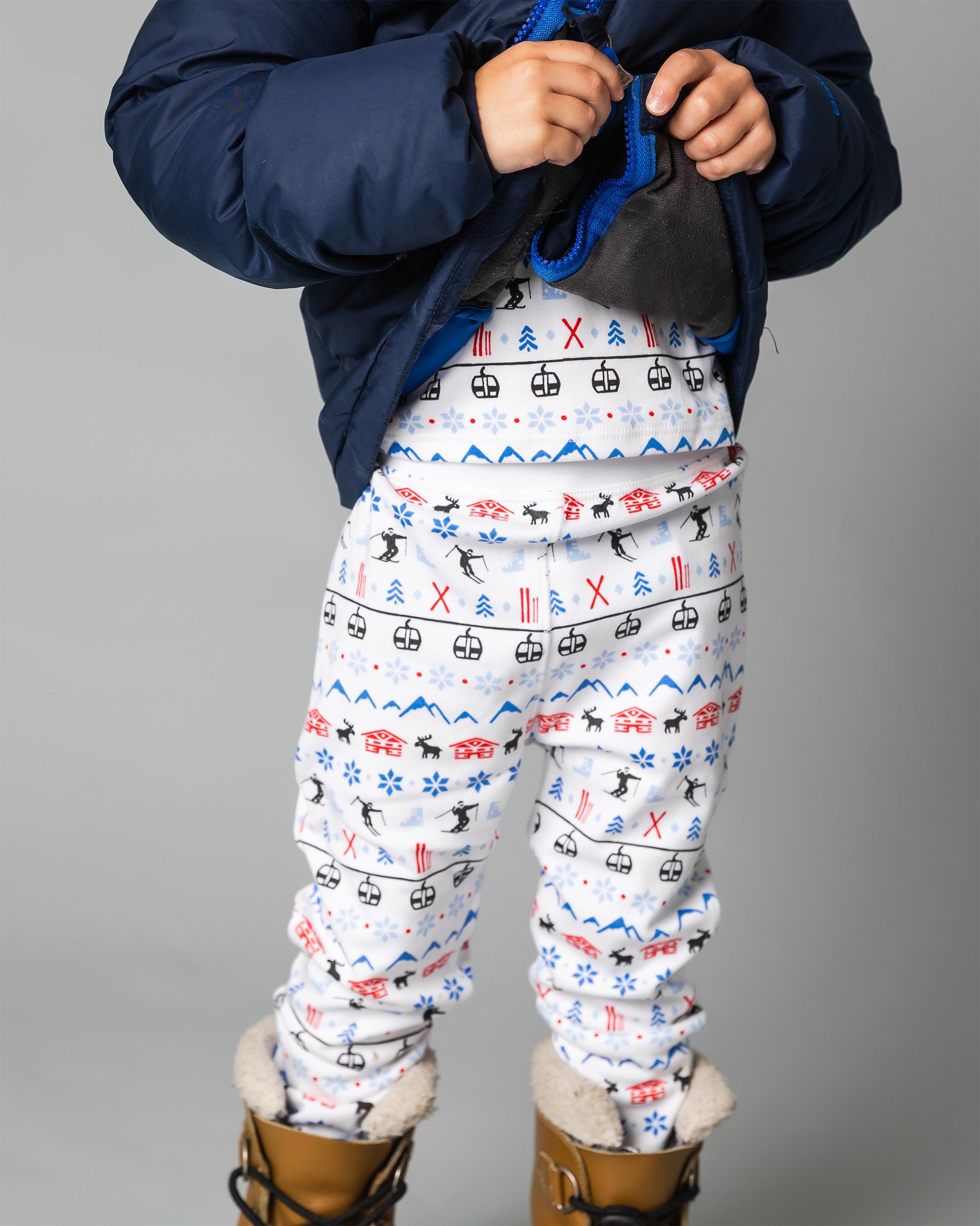 The Organic Long Sleeve Pajama Set [Alpine Ski]