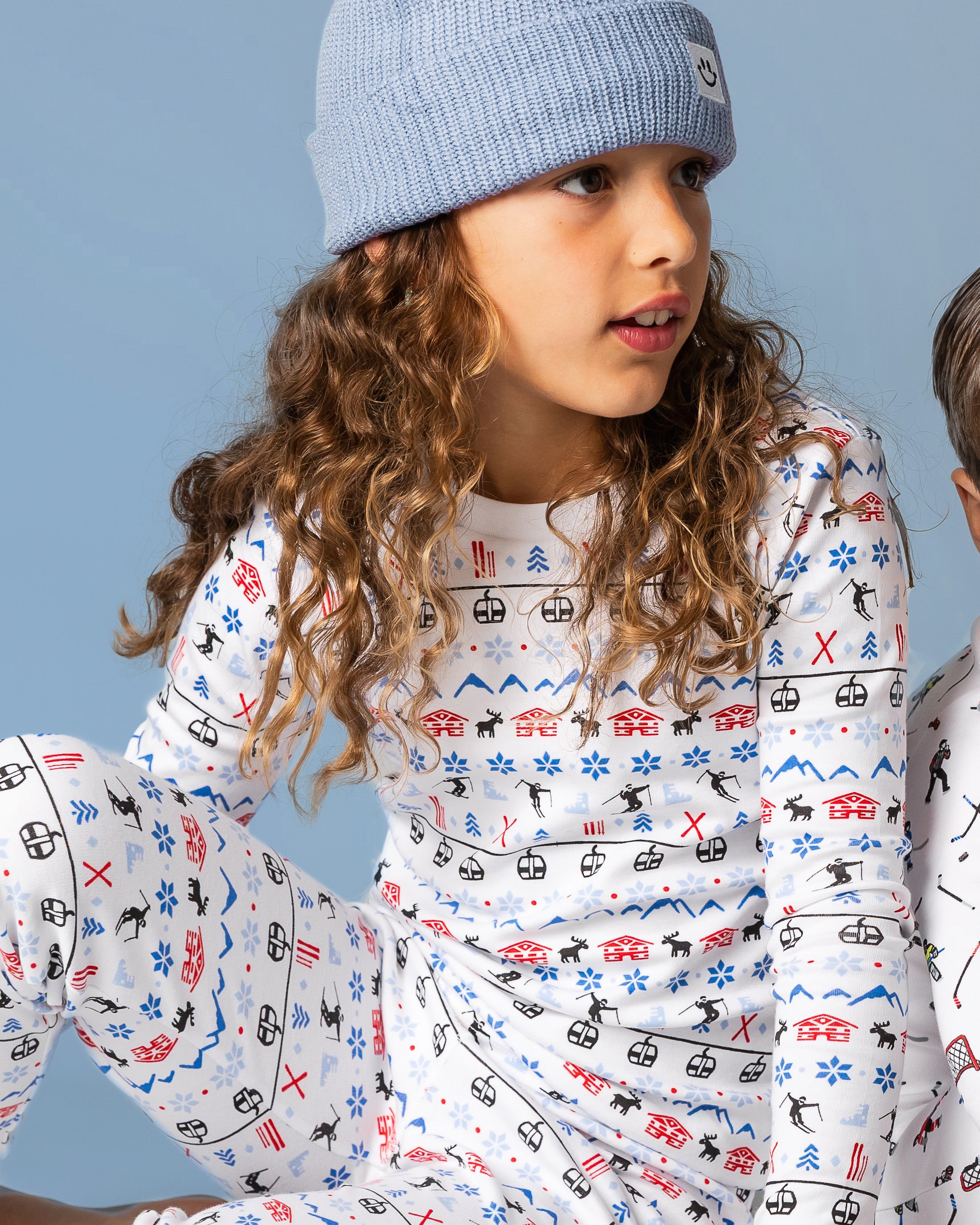 The Organic Long Sleeve Pajama Set [Alpine Ski]
