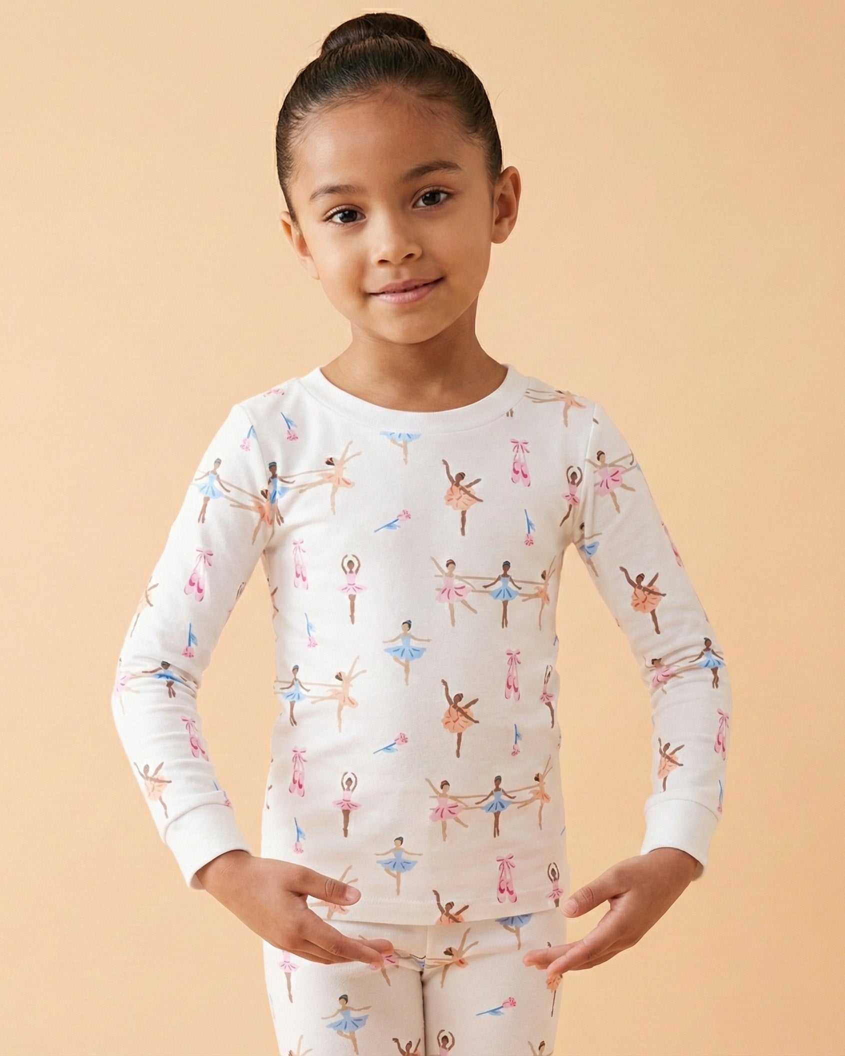 The Organic Long Sleeve Pajama Set [Ballet]