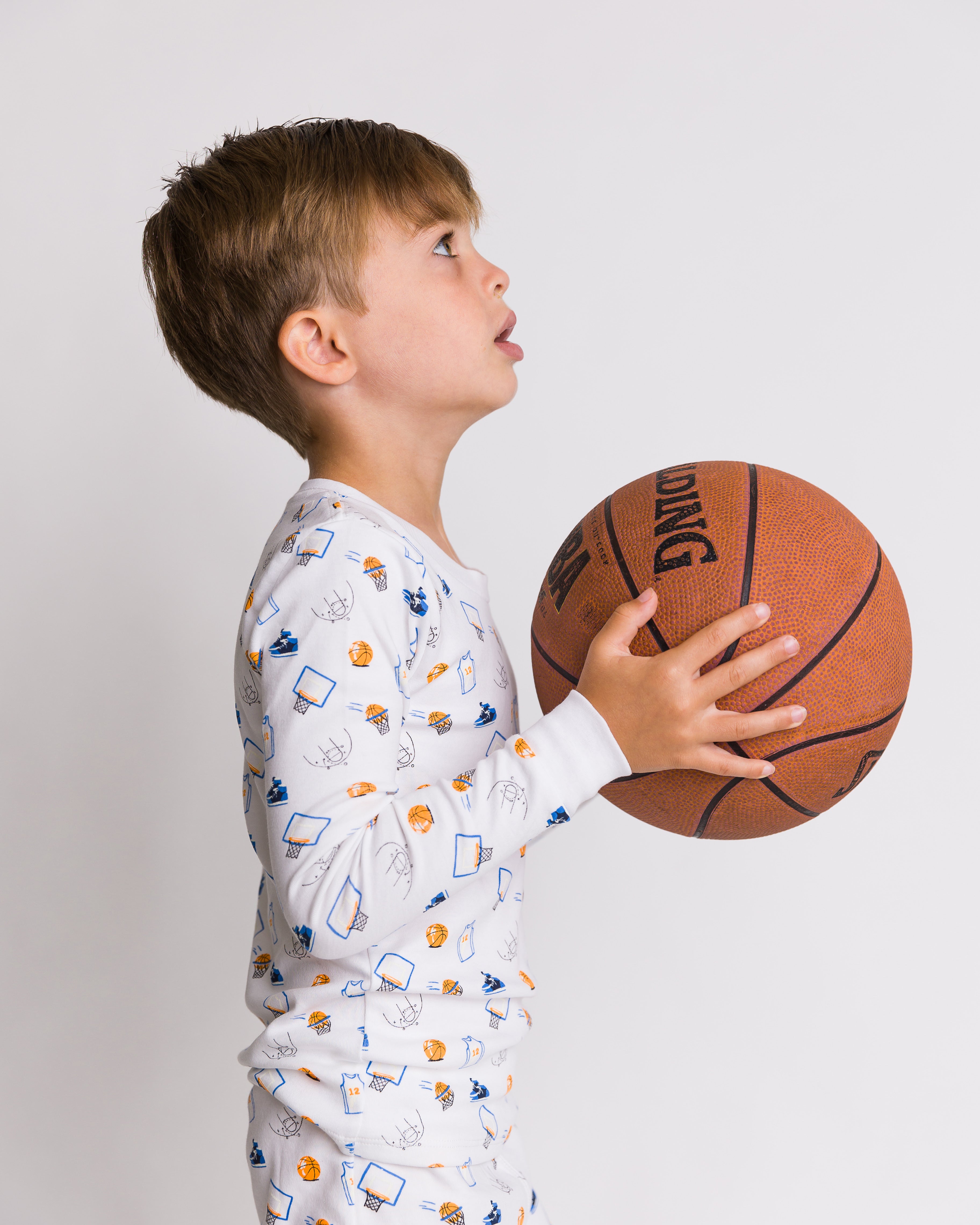 The Organic Long Sleeve Pajama Set [Basketball]