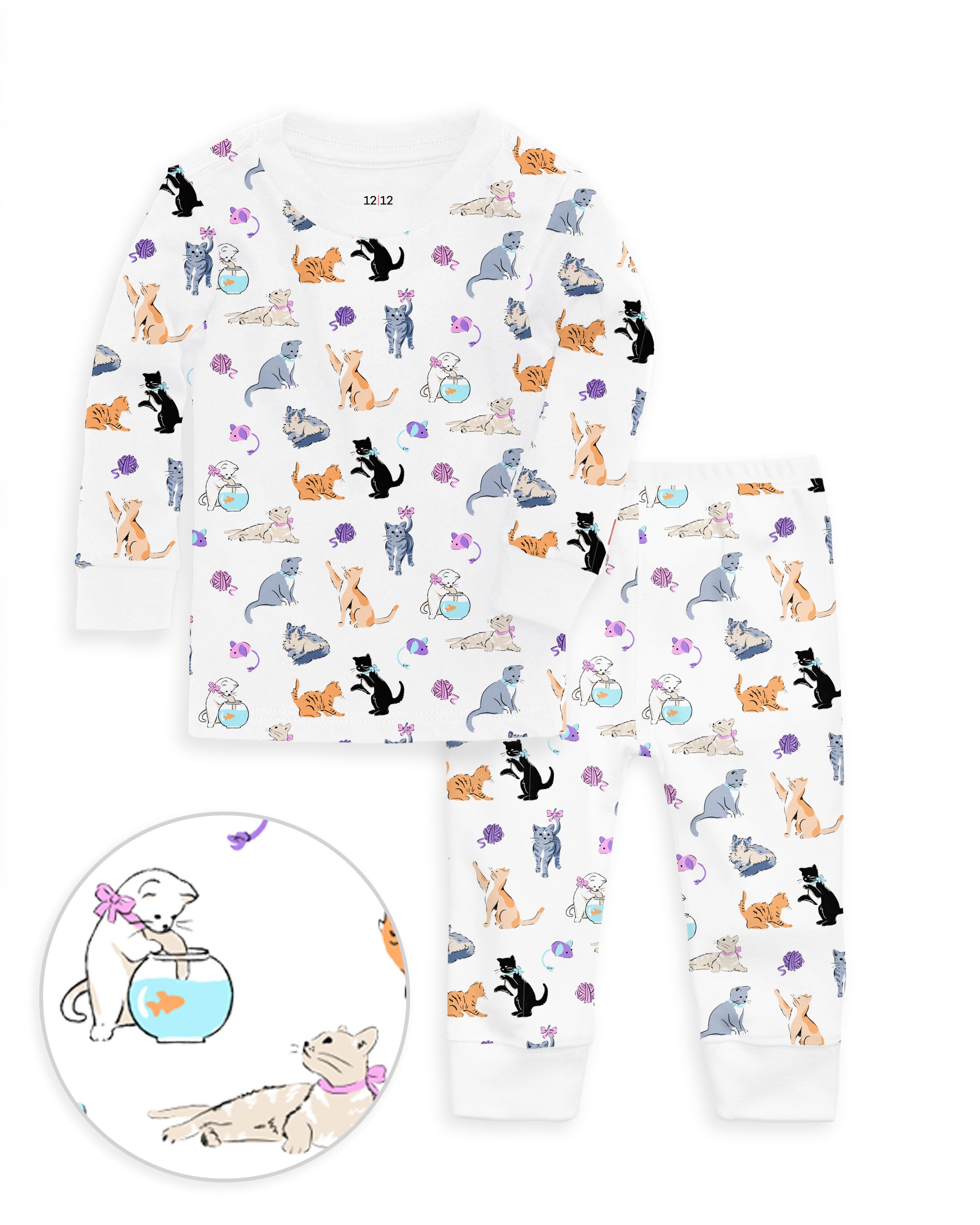 The Organic Long Sleeve Pajama Set [Cat Nap]