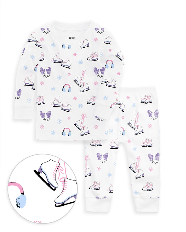 The Organic Long Sleeve Pajama Set [Figure Skating]