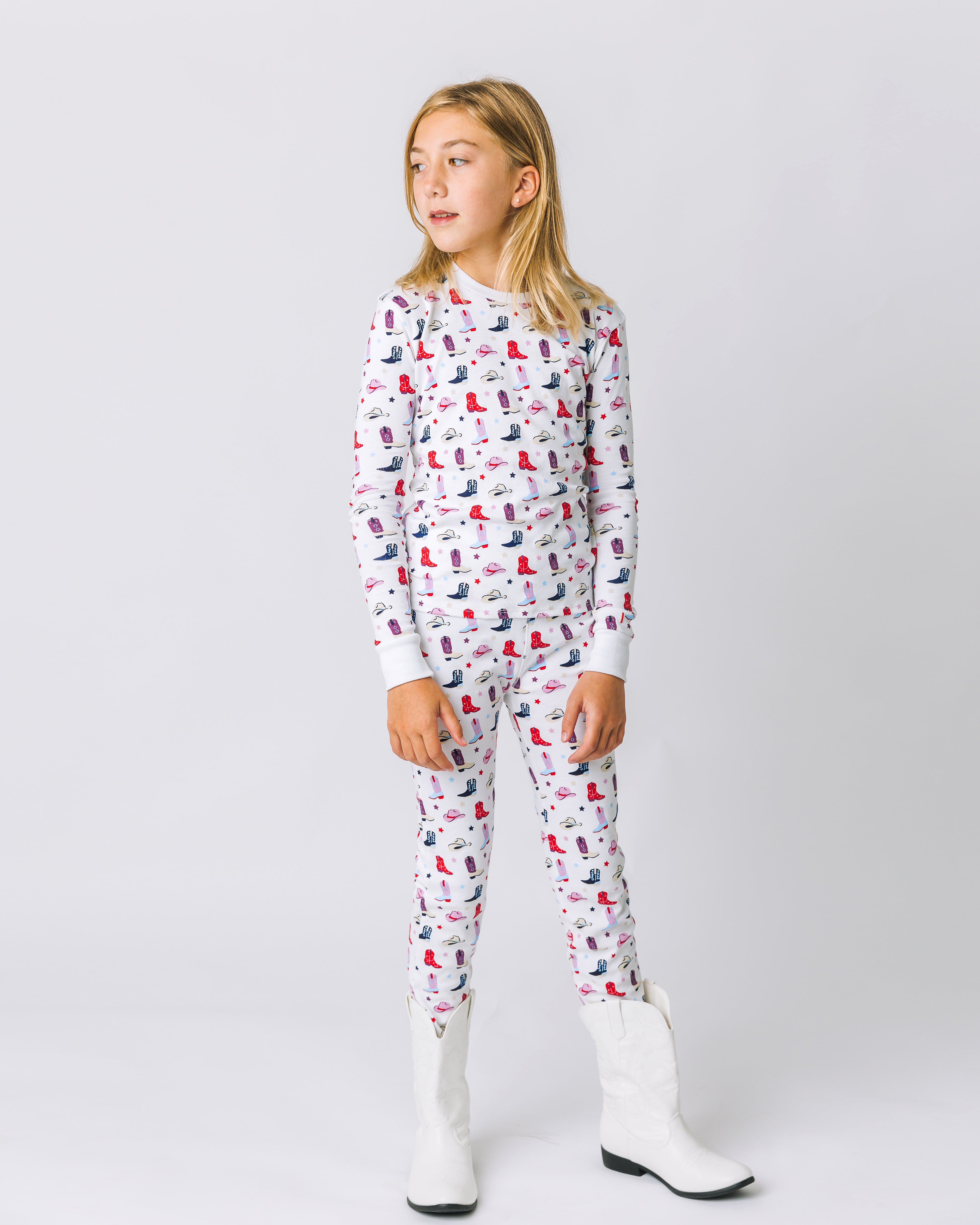 The Organic Long Sleeve Pajama Set [Giddy Up]