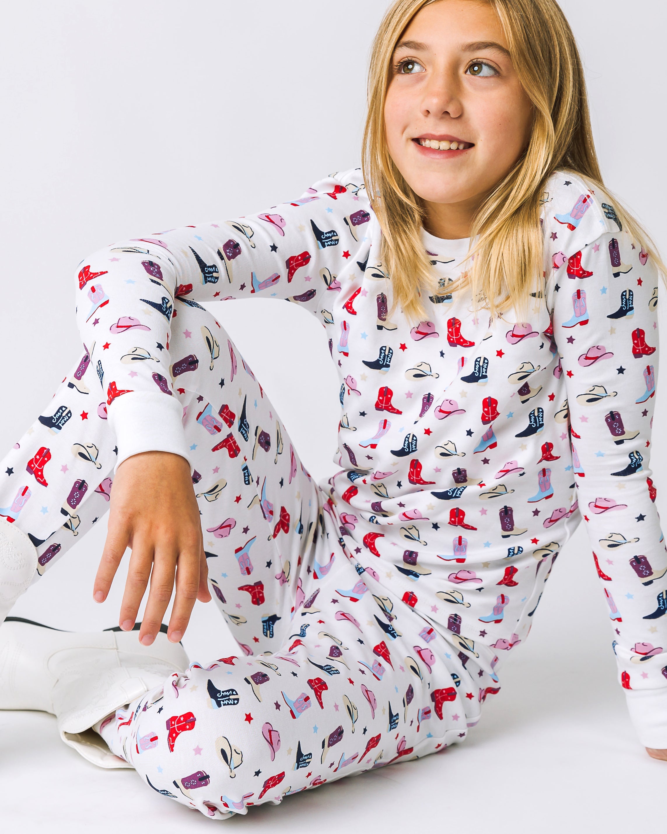 The Organic Long Sleeve Pajama Set [Giddy Up]