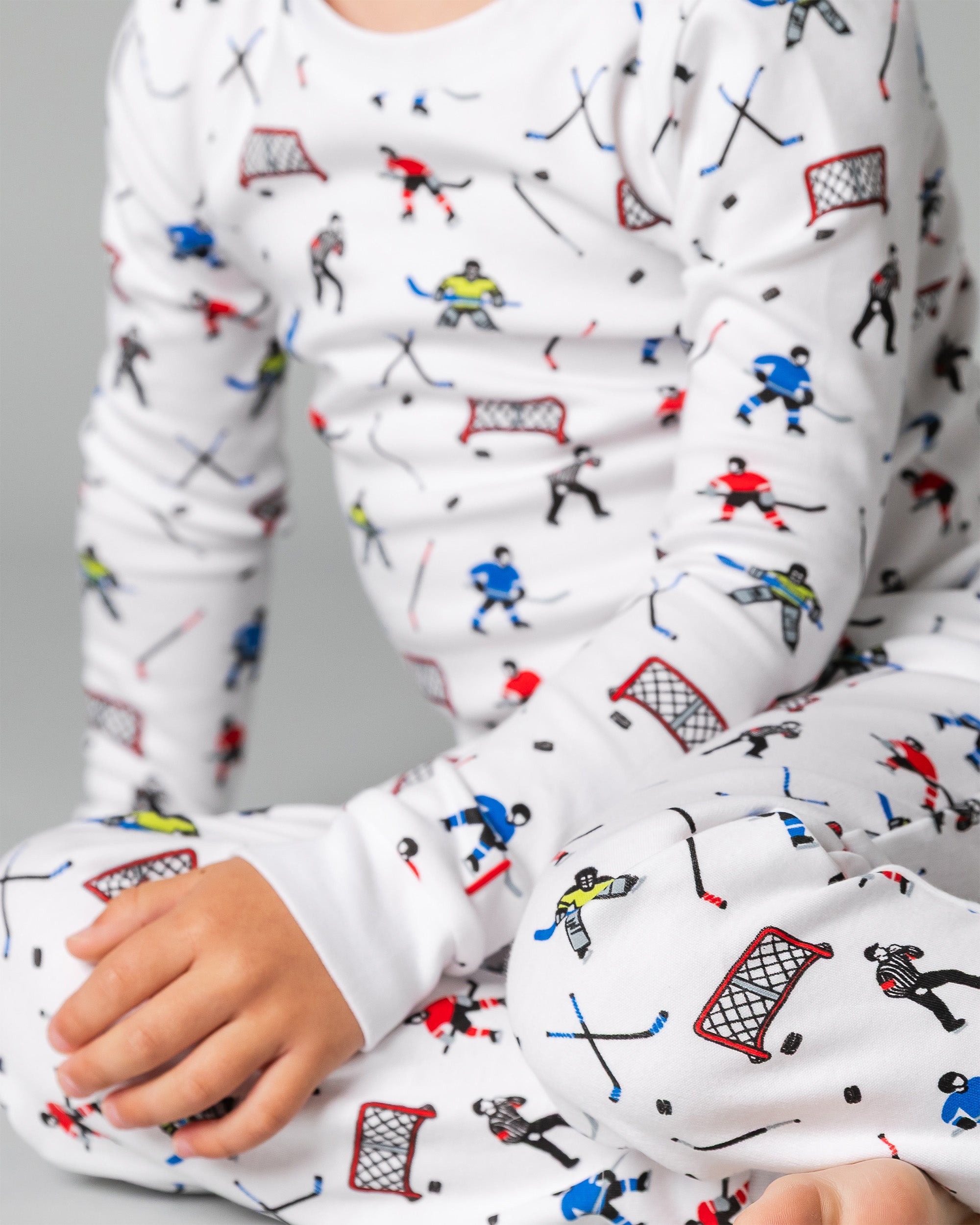The Organic Long Sleeve Pajama Set [Hockey]