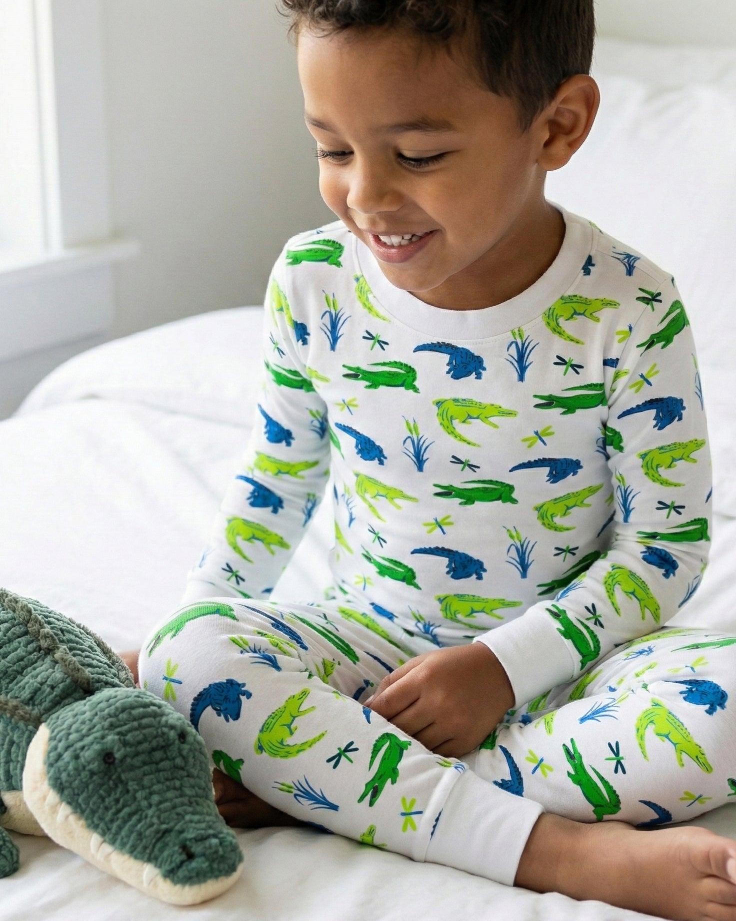 The Organic Long Sleeve Pajama Set [Later Gator]