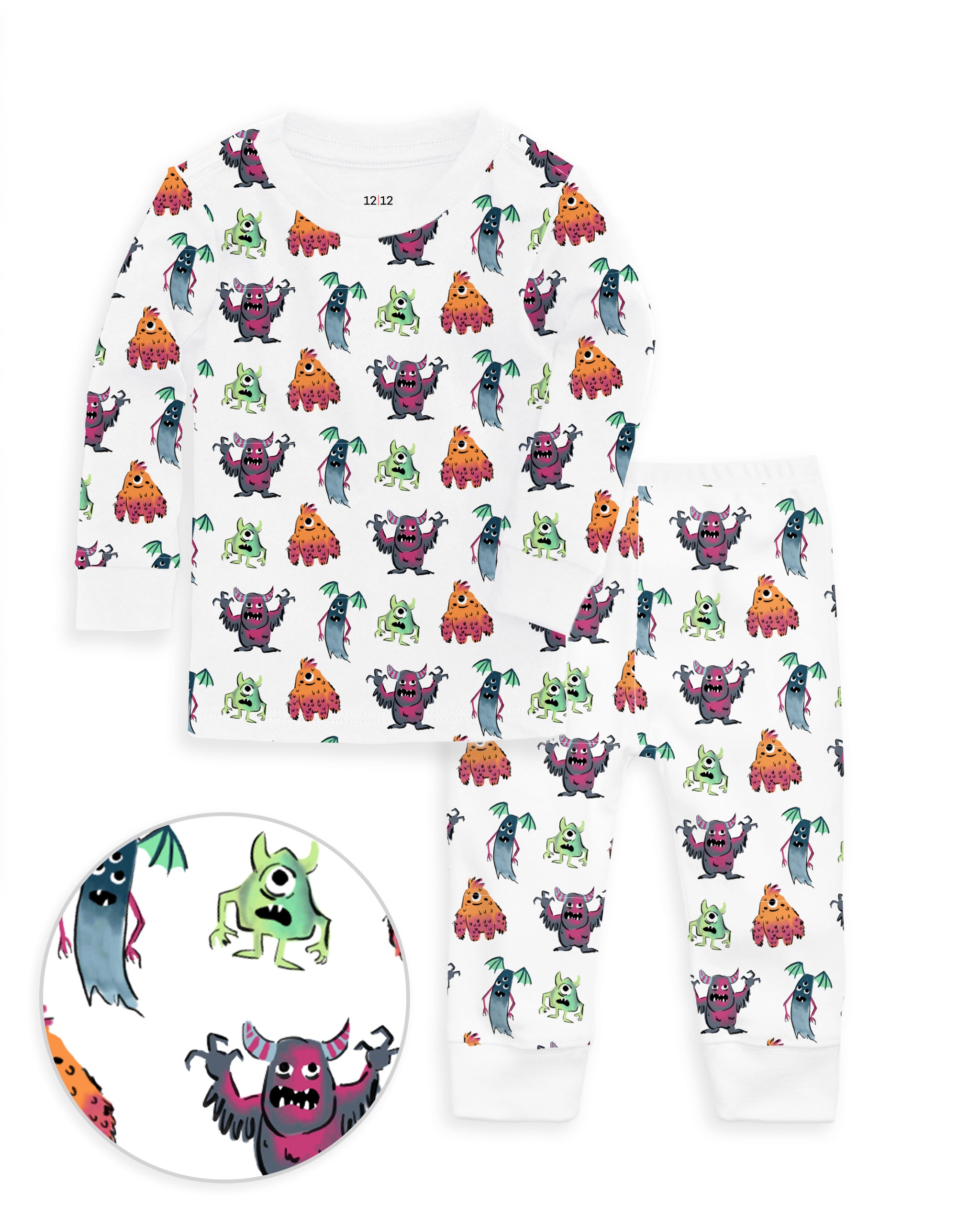 The Organic Long Sleeve Pajama Set [Monster Mash]