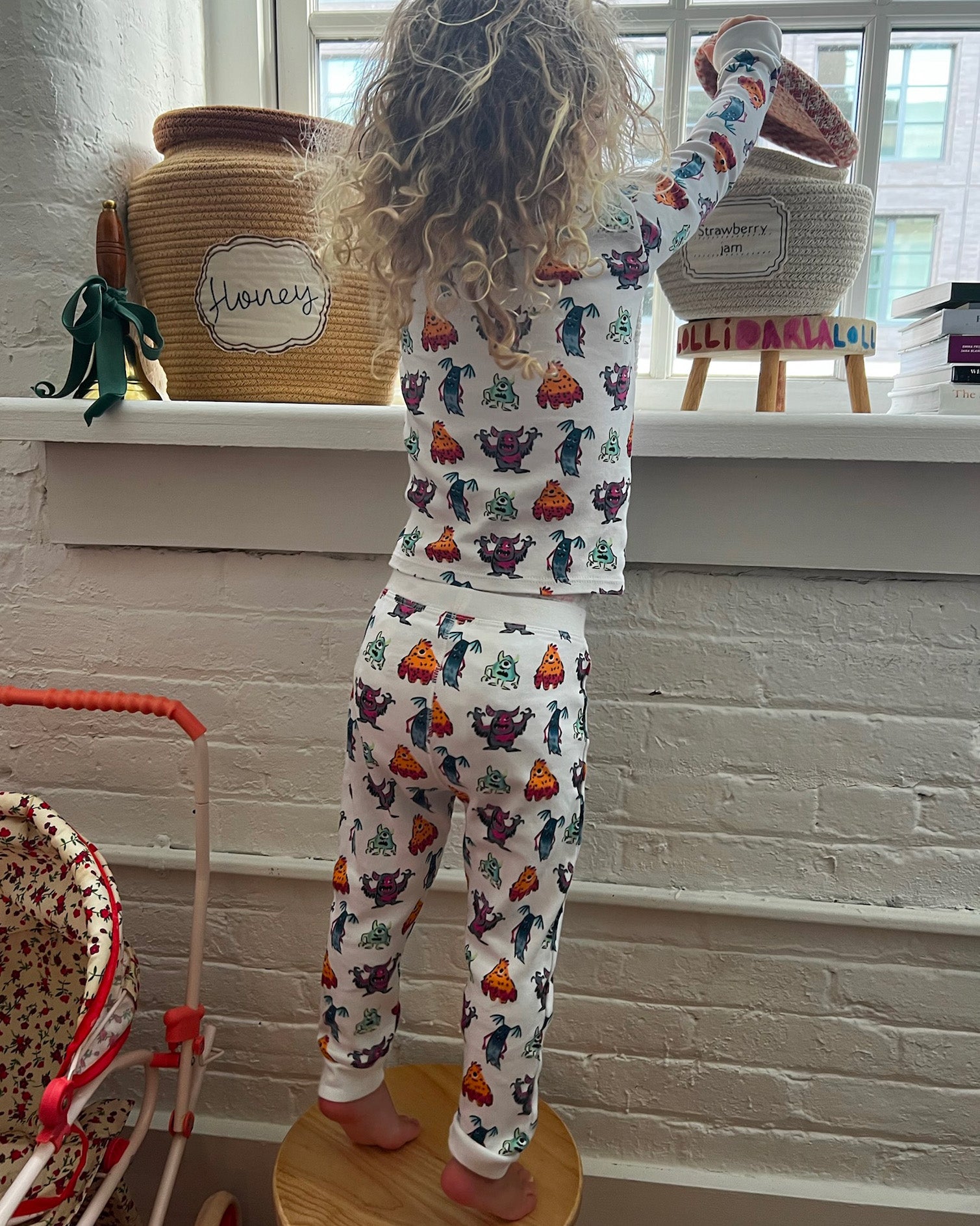 The Organic Long Sleeve Pajama Set [Monster Mash]