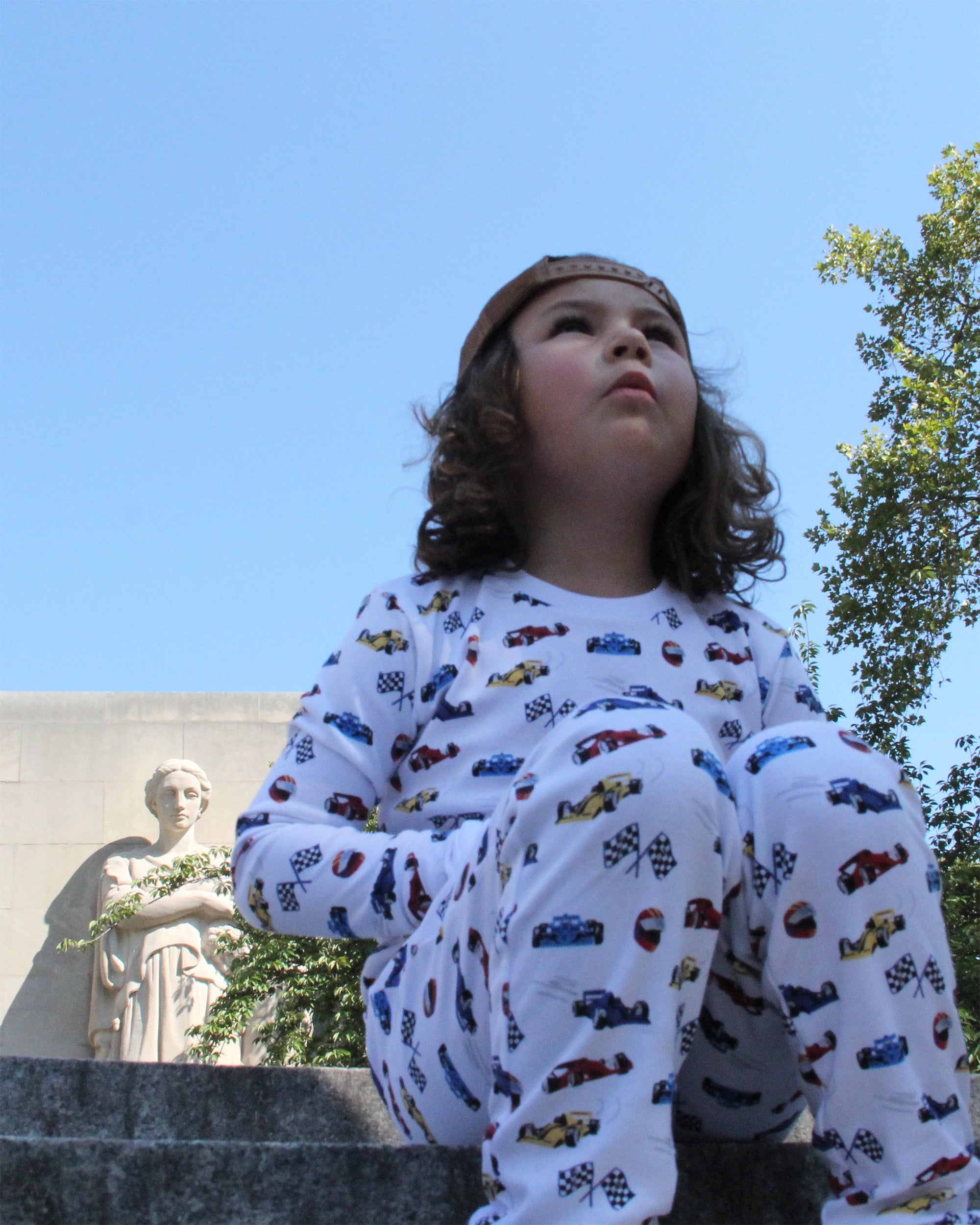The Organic Long Sleeve Pajama Set [Race Cars]