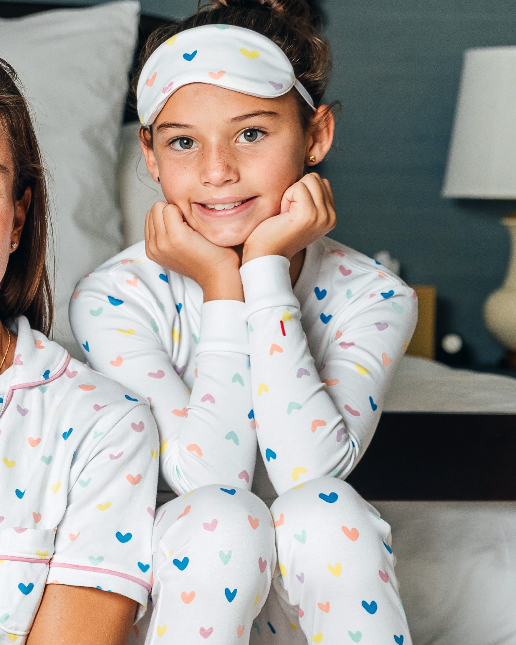 The Organic Long Sleeve Pajama Set [Rainbow Hearts]