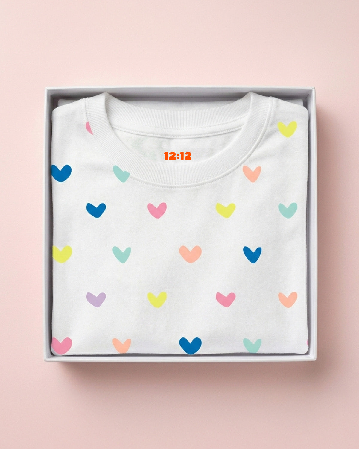 The Organic Long Sleeve Pajama Set [Rainbow Hearts]