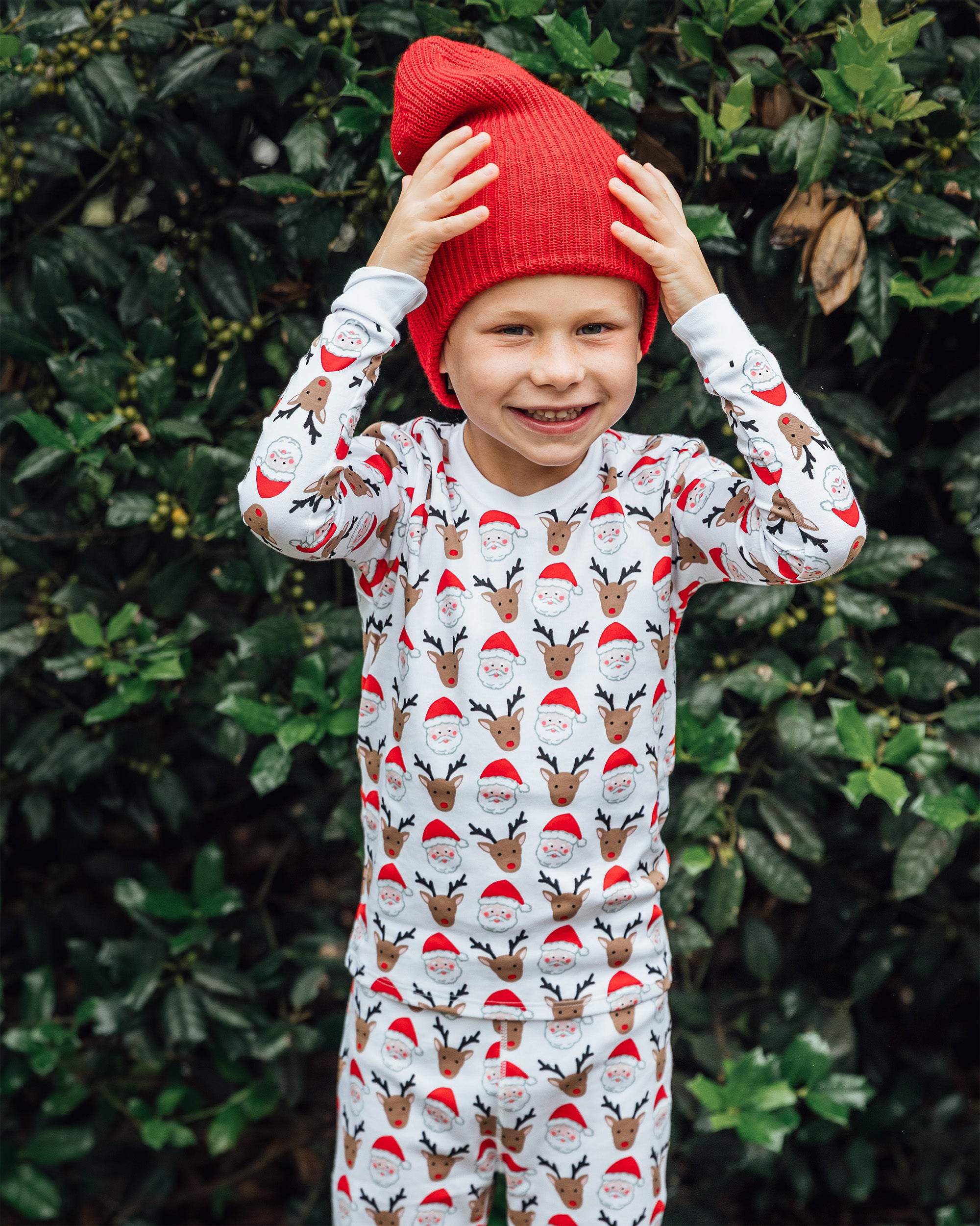 The Organic Long Sleeve Pajama Set [Santas Squad]