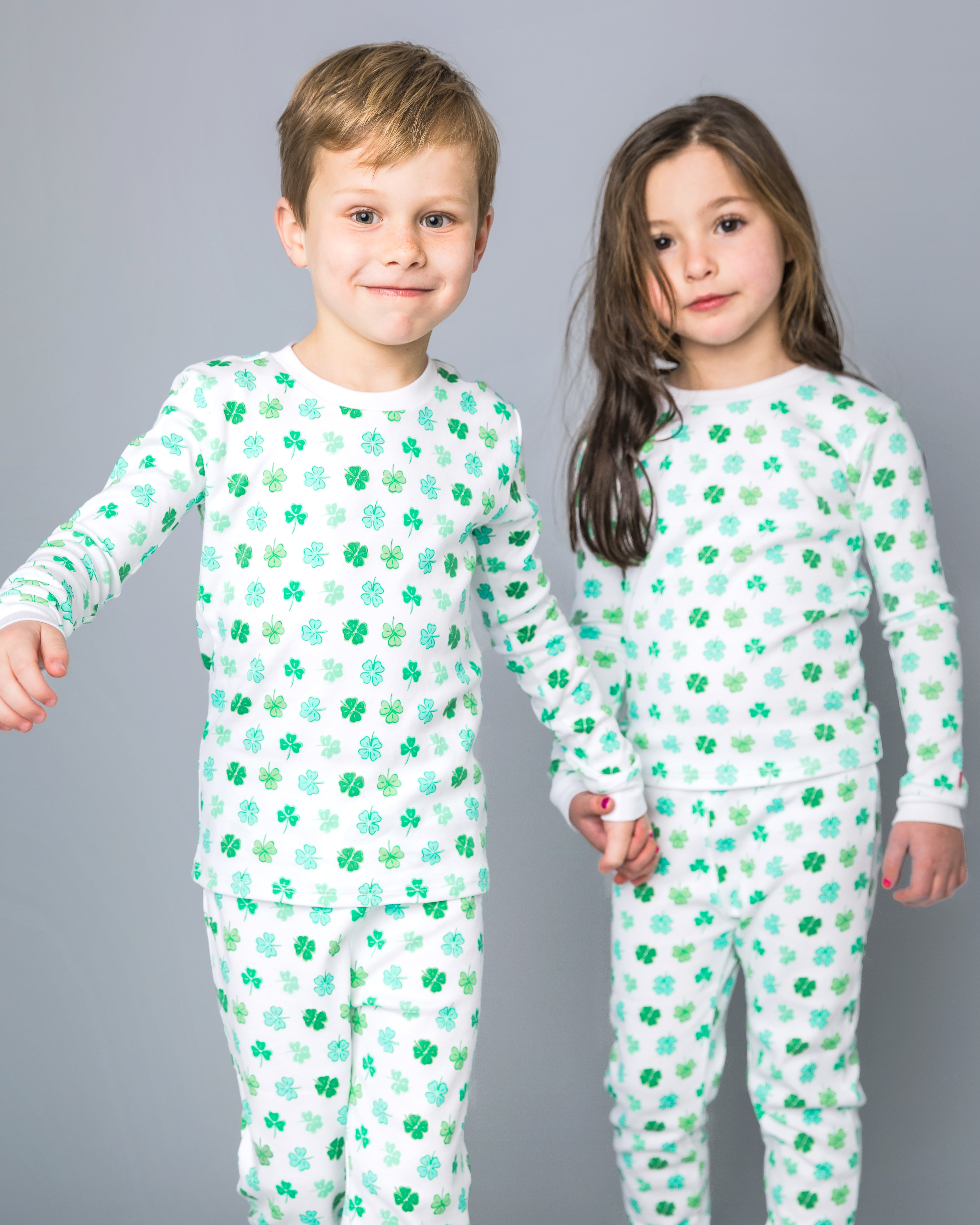 The Organic Long Sleeve Pajama Set [Shamrocks]