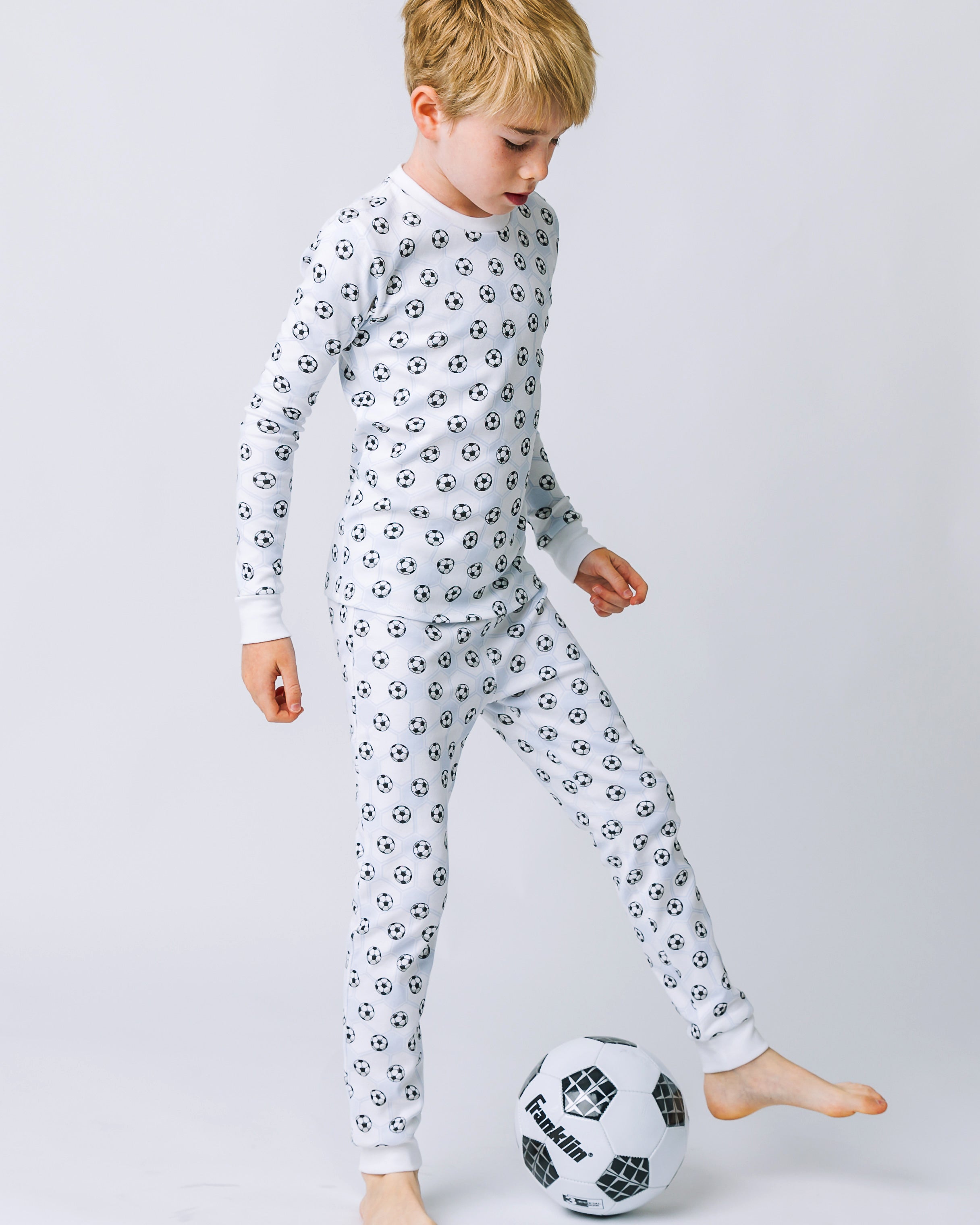 The Organic Long Sleeve Pajama Set [Soccer]