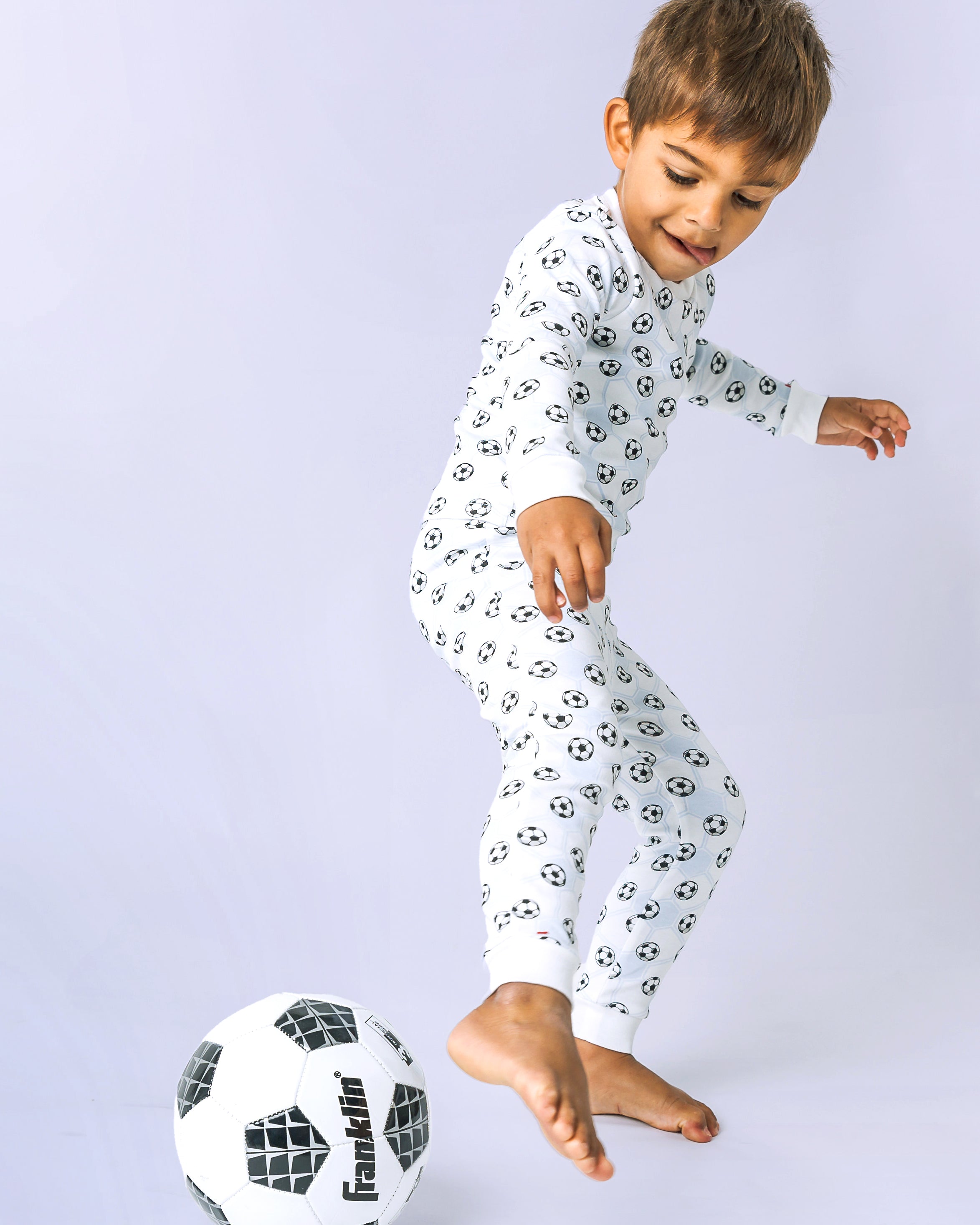 The Organic Long Sleeve Pajama Set [Soccer]