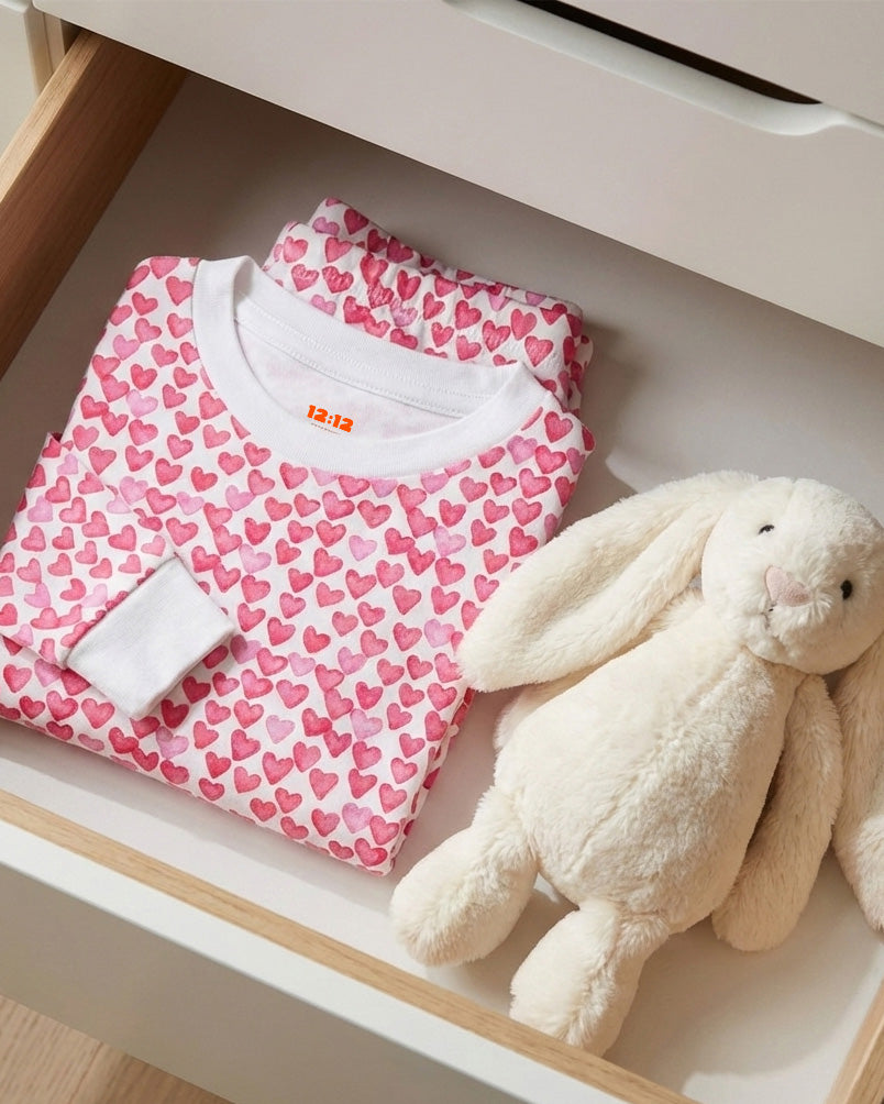 The Organic Long Sleeve Pajama Set [Sweethearts]