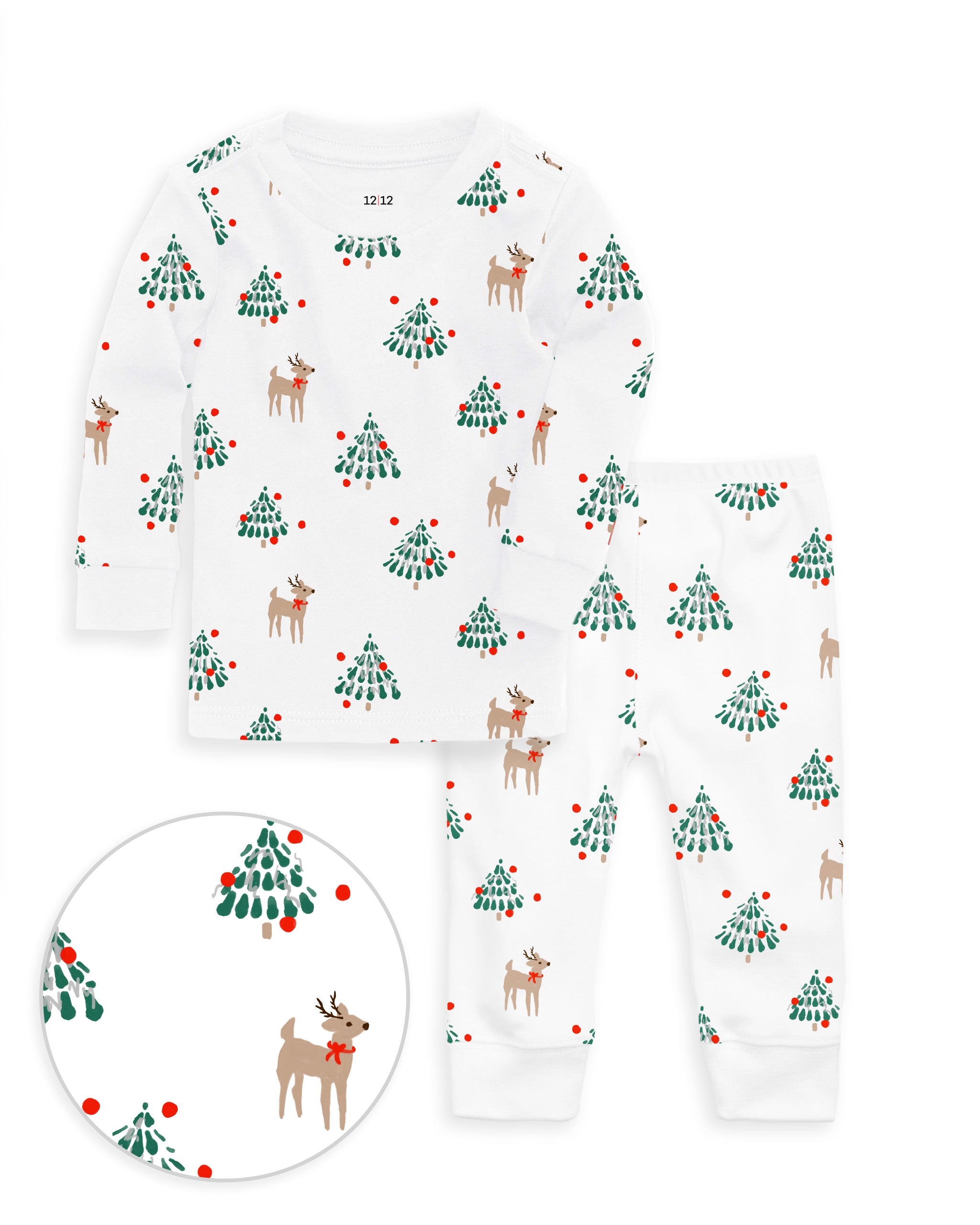 The Organic Long Sleeve Pajama Set [Tinsel Trees]