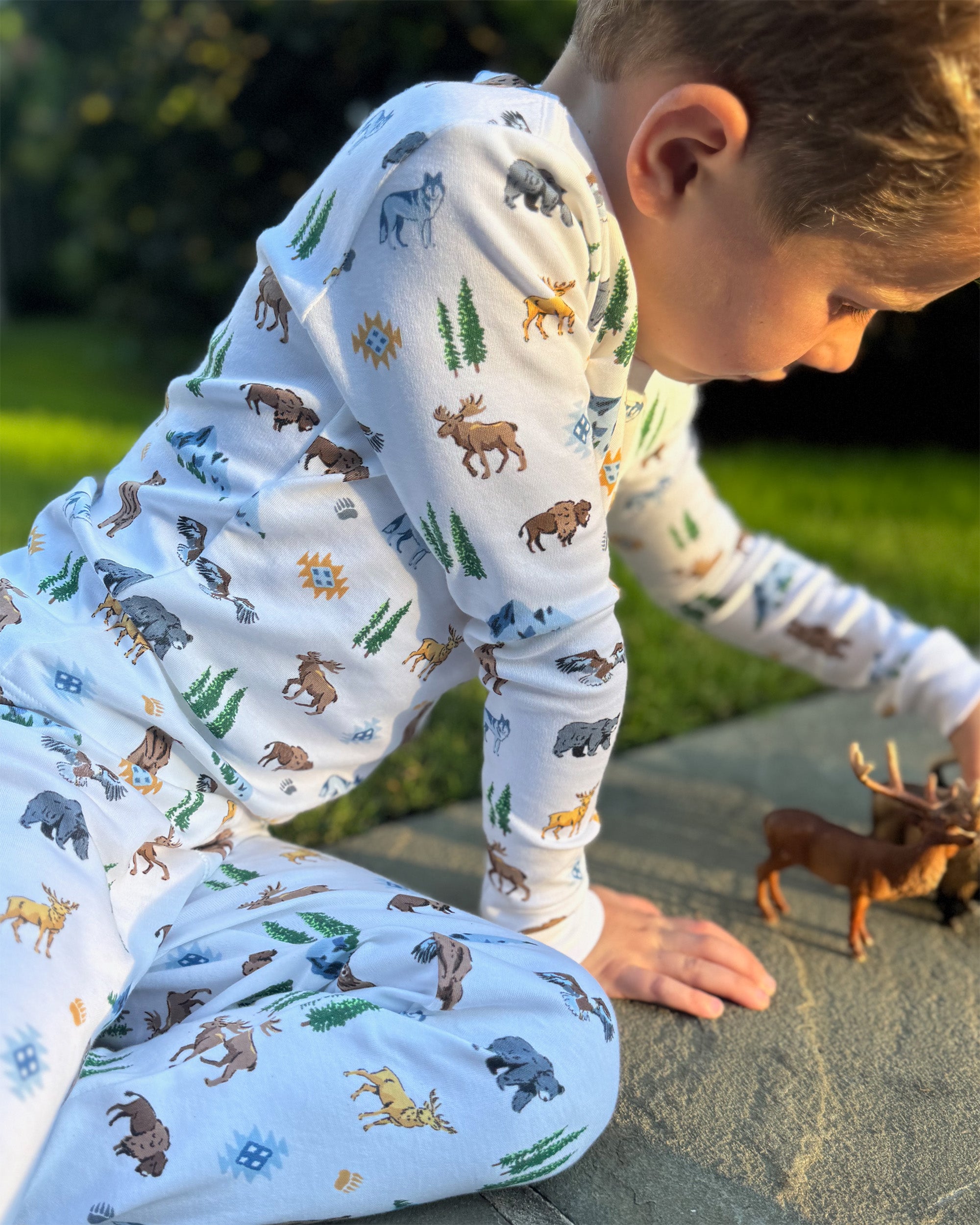 The Organic Long Sleeve Pajama Set [Yellowstone]