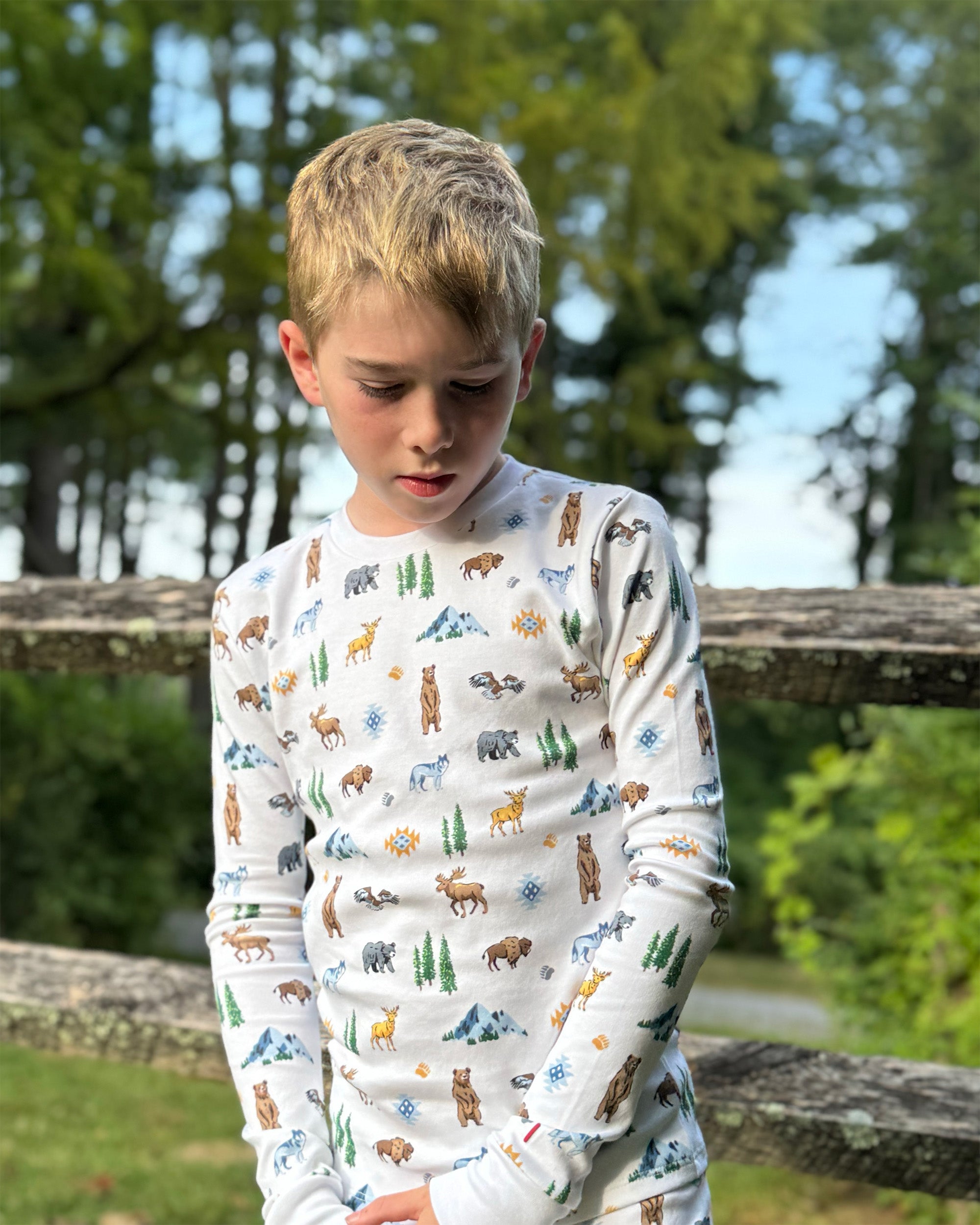 The Organic Long Sleeve Pajama Set [Yellowstone]
