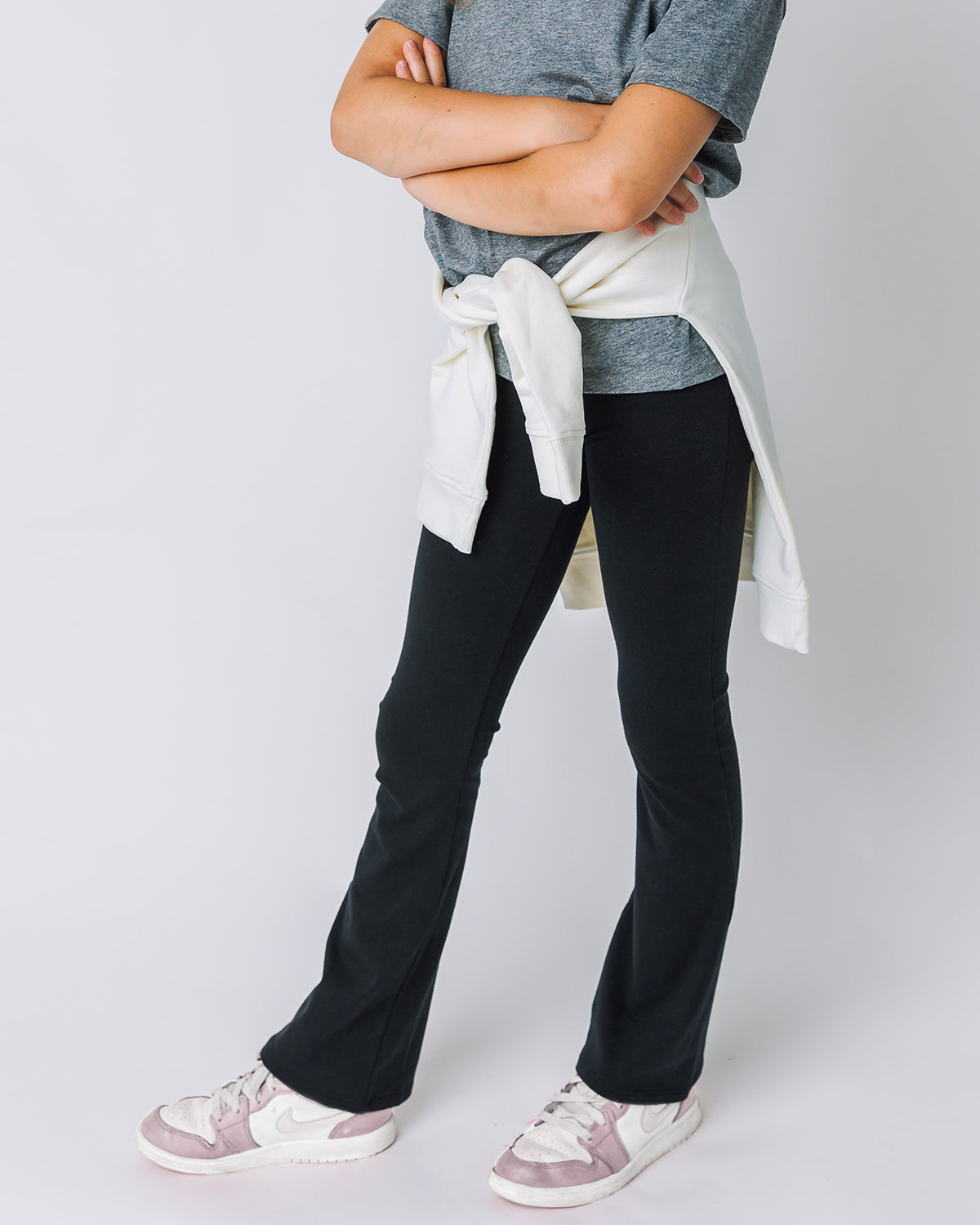 美品 Lサイズ enof stretch flare pants ブラック The Organic Flare Legging [Black]