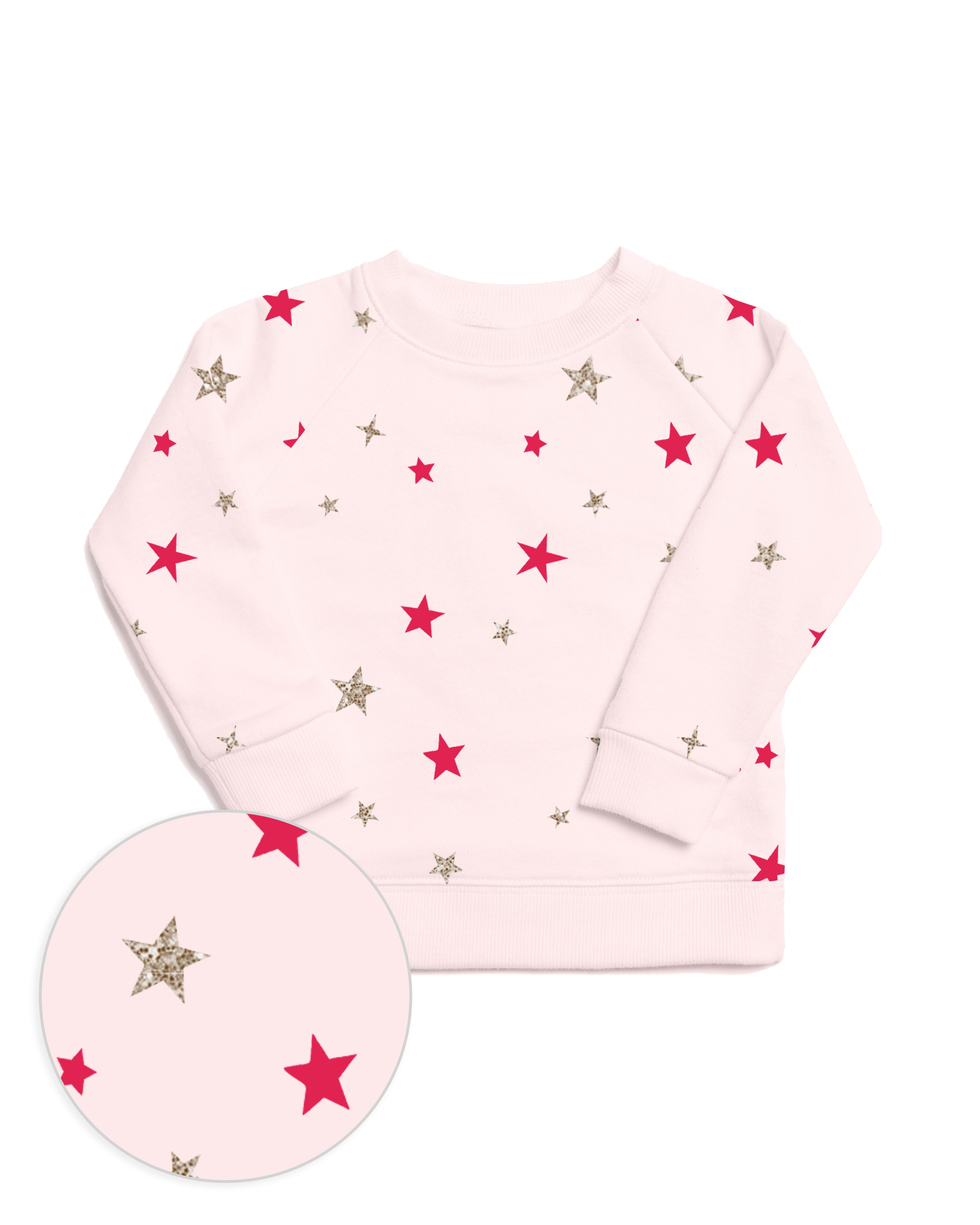 The Organic Printed Pullover Sweatshirt [Sparkle Stars]